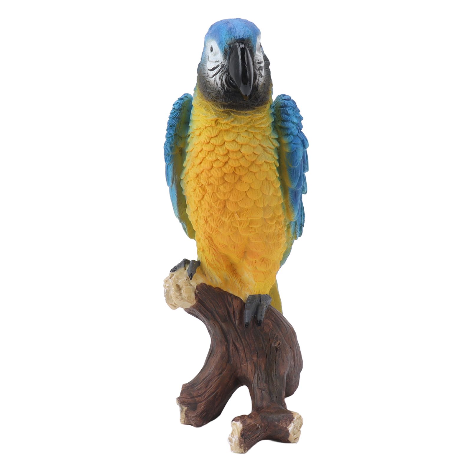 Resin Parrot Statue Simulation Parrot Decoration Resin Animals Figurine Outdoor Sculpture Resin Lawn Ornament Medium Size Blue - Image 1
