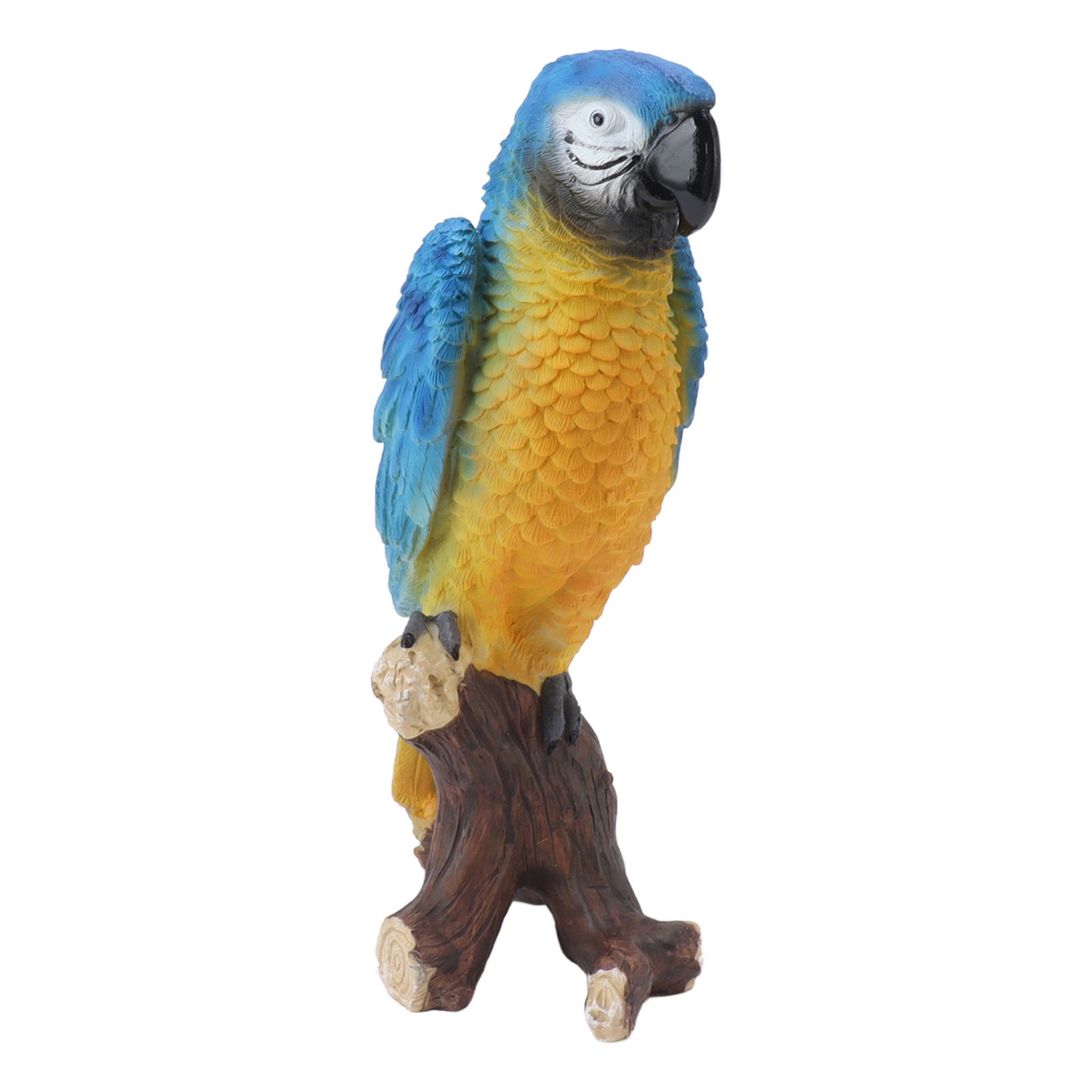 Resin Parrot Statue Simulation Parrot Decoration Resin Animals Figurine Outdoor Sculpture Resin Lawn Ornament Medium Size Blue - Image 2