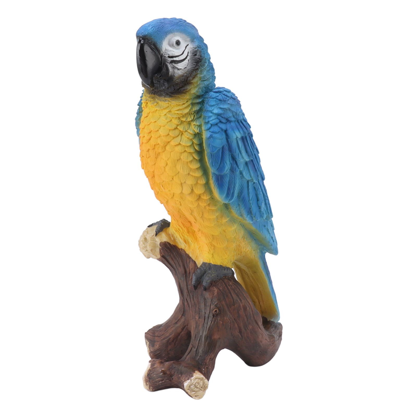 Resin Parrot Statue Simulation Parrot Decoration Resin Animals Figurine Outdoor Sculpture Resin Lawn Ornament Medium Size Blue - Image 4