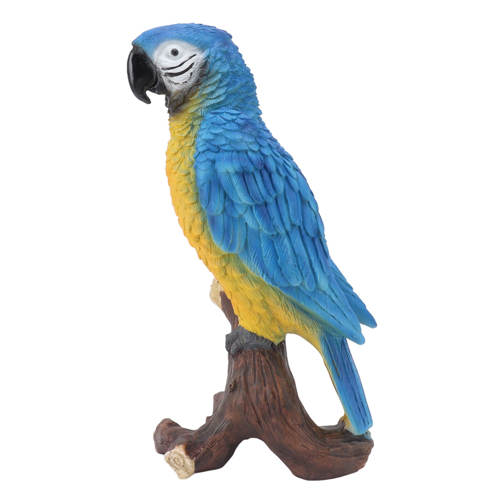 Resin Parrot Statue Simulation Parrot Decoration Resin Animals Figurine Outdoor Sculpture Resin Lawn Ornament Medium Size Blue - Image 5