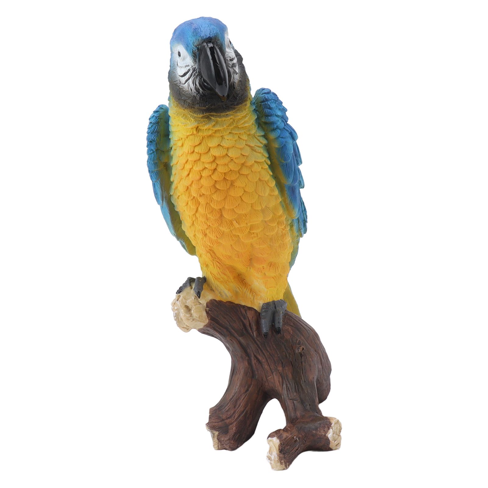 Resin Parrot Statue Simulation Parrot Decoration Resin Animals Figurine Outdoor Sculpture Resin Lawn Ornament Medium Size Blue - Image 6