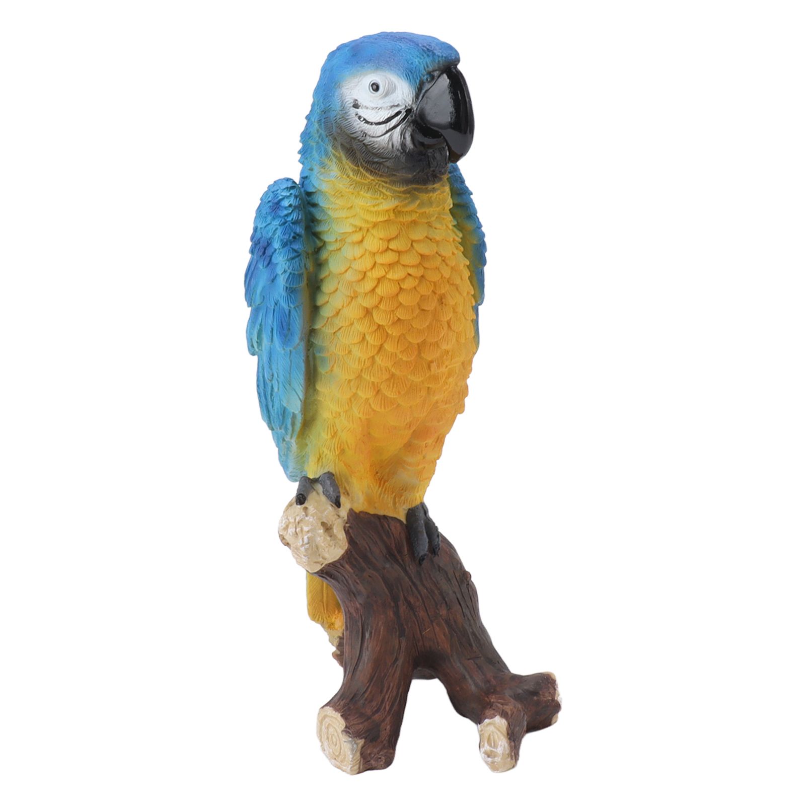 Resin Parrot Statue Simulation Parrot Decoration Resin Animals Figurine Outdoor Sculpture Resin Lawn Ornament Medium Size Blue - Image 7