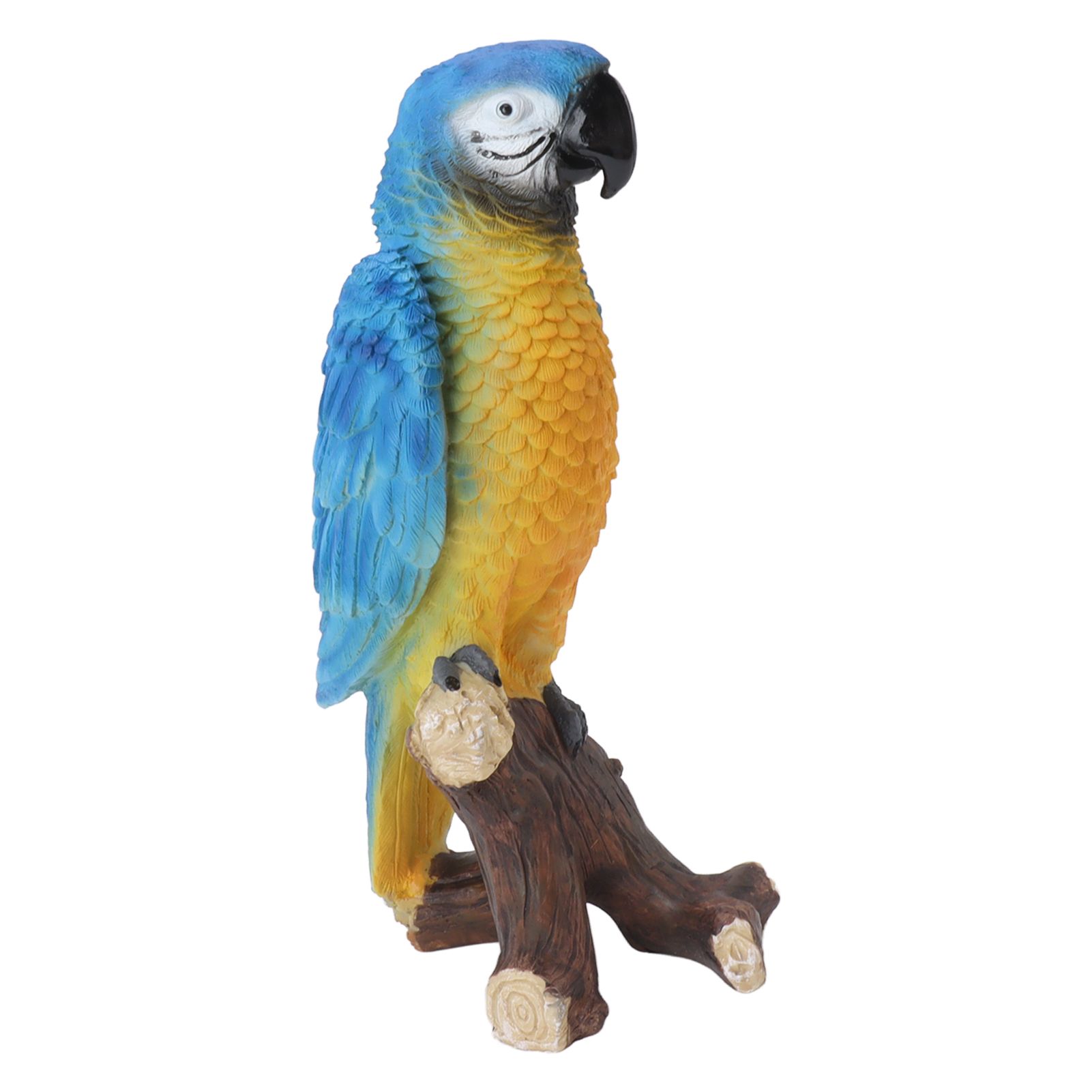 Resin Parrot Statue Simulation Parrot Decoration Resin Animals Figurine Outdoor Sculpture Resin Lawn Ornament Medium Size Blue - Image 8
