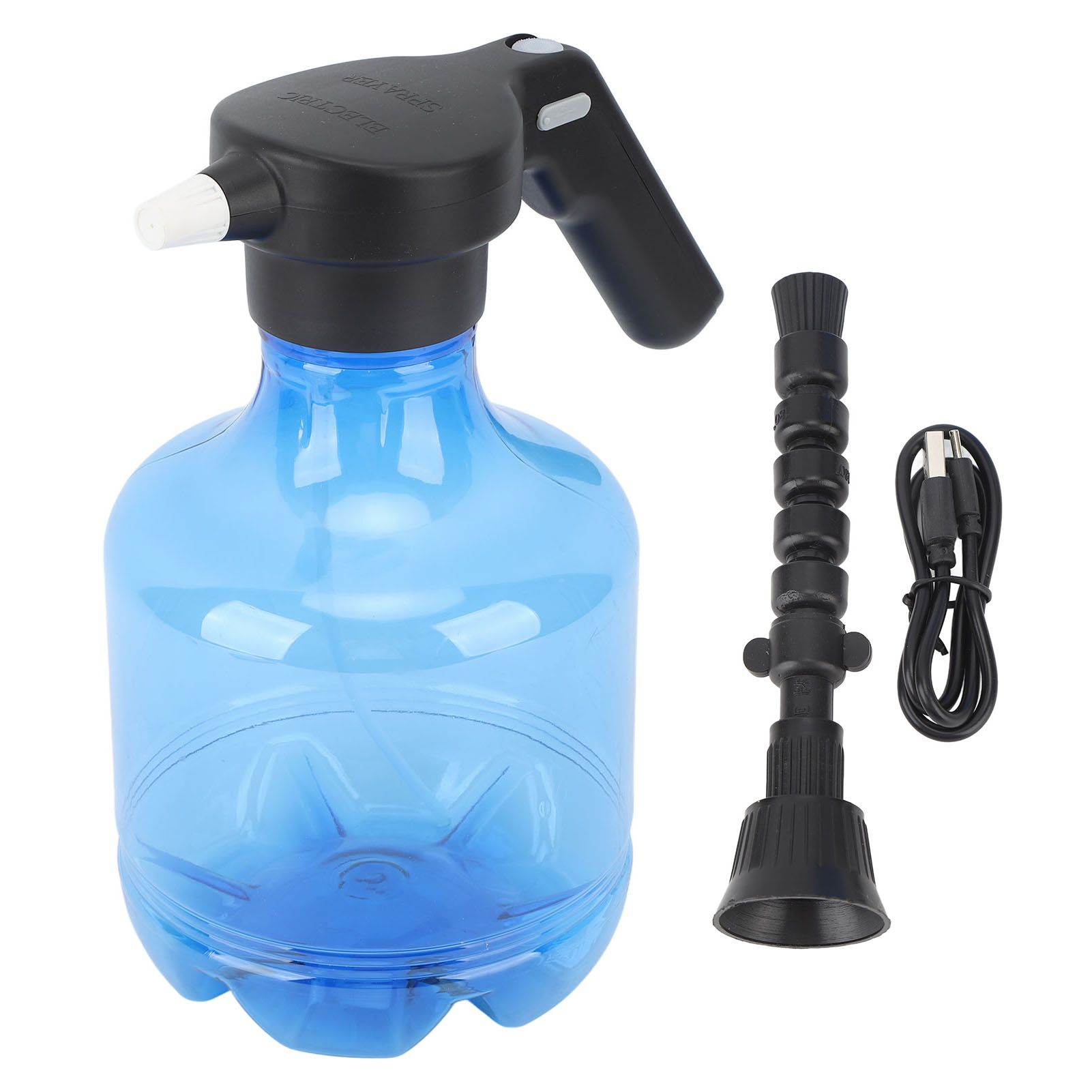 3L Electric Watering Plant Spray Bottle PP 800 Mah Rotating Nozzle Automatic Garden Sprayer Can for Indoor Outdoor Plants Blue - Image 1