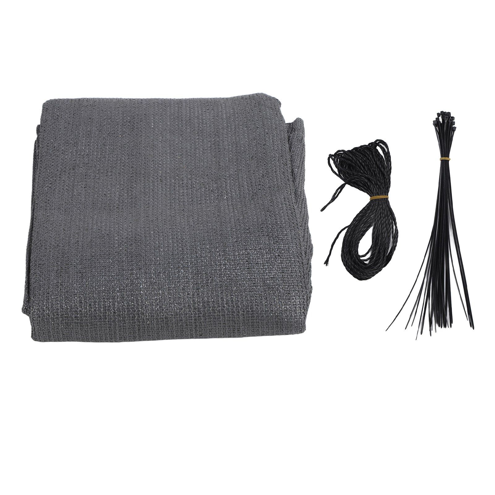 Balcony Privacy Screen Fence Cover HDPE UV Protection Privacy Screen Fence for Deck Patio Backyard Outdoor Pool Dark Gray - Image 1