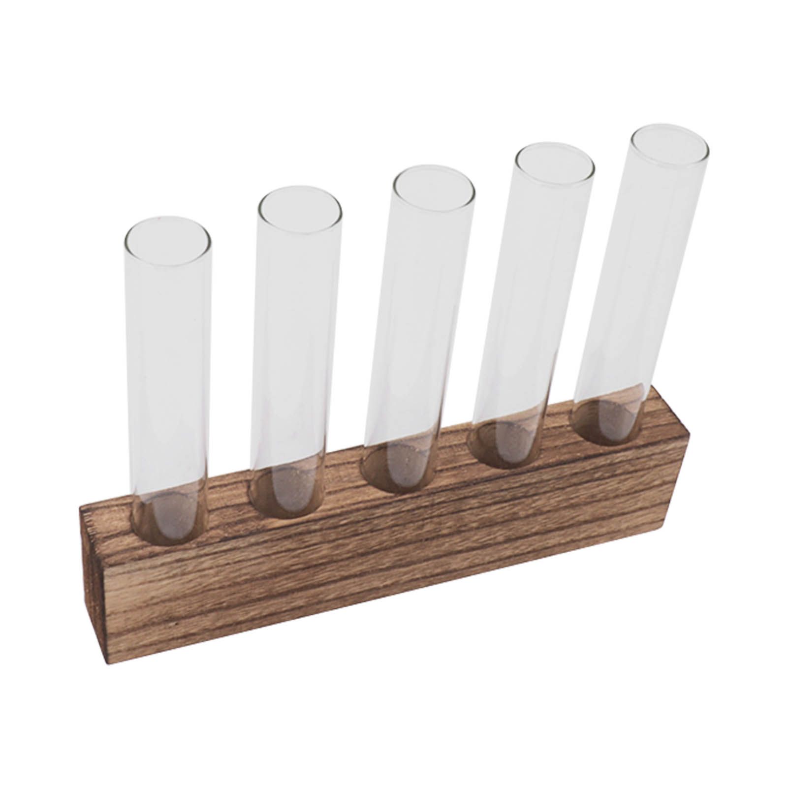 Glass Plant Propagation Station Plant Propagation Tubes Desktop Plant Terrarium With Wooden Stand Mini Test Tube Home Decor 5 Tubes - Image 8