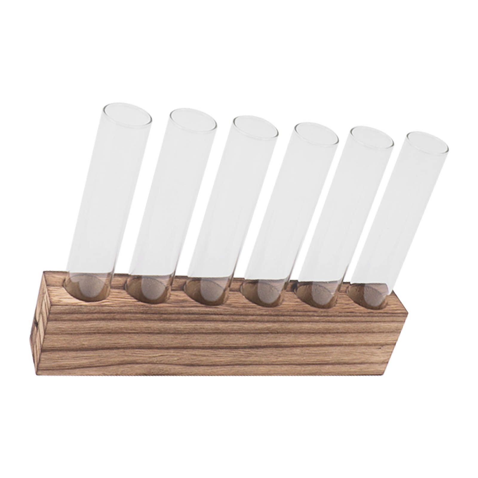 Glass Plant Propagation Station Plant Propagation Tubes Desktop Plant Terrarium With Wooden Stand Mini Test Tube Home Decor 6 Tubes - Image 4