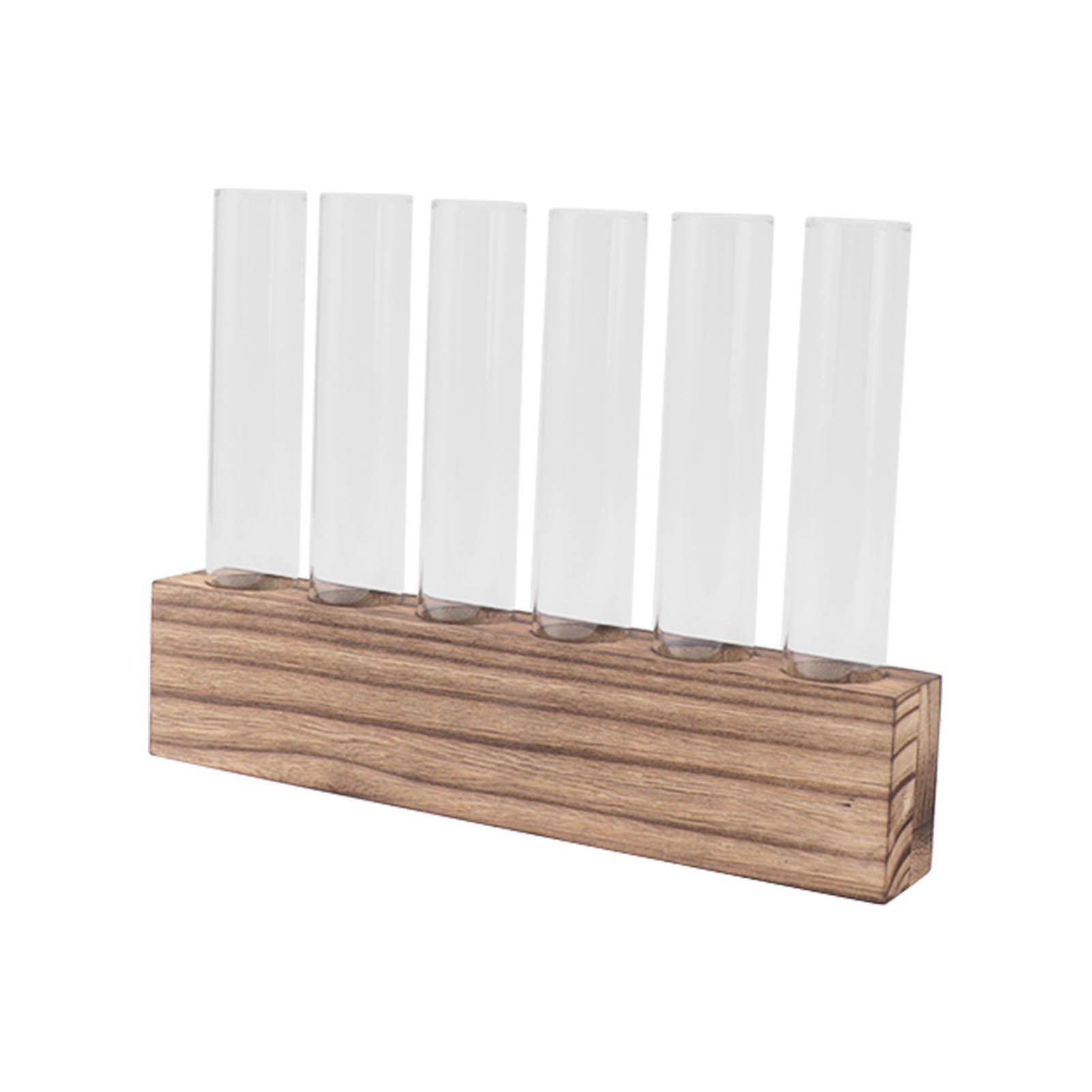 Glass Plant Propagation Station Plant Propagation Tubes Desktop Plant Terrarium With Wooden Stand Mini Test Tube Home Decor 6 Tubes - Image 6