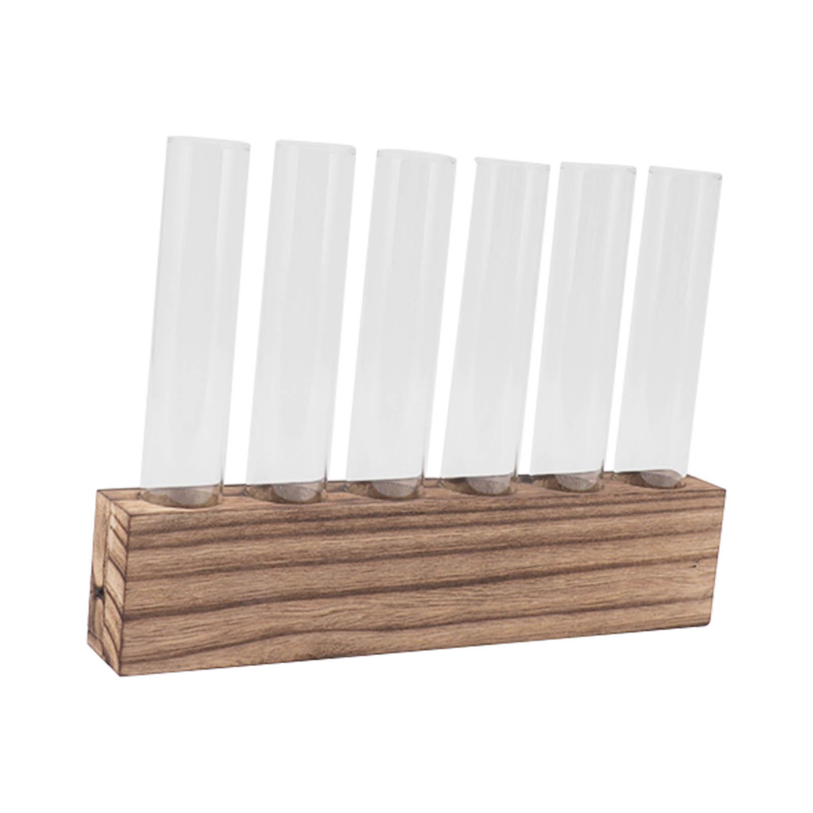 Glass Plant Propagation Station Plant Propagation Tubes Desktop Plant Terrarium With Wooden Stand Mini Test Tube Home Decor 6 Tubes - Image 7