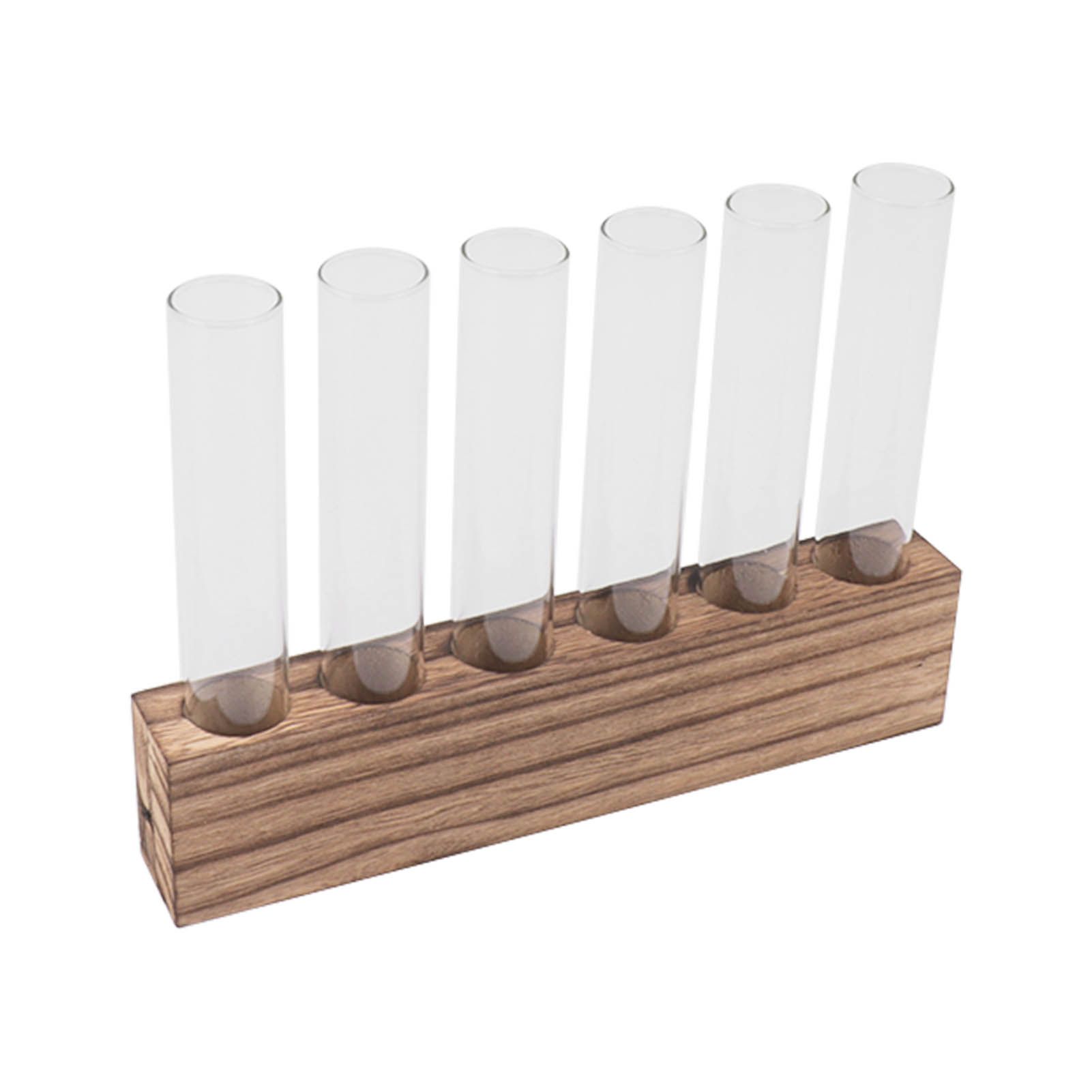 Glass Plant Propagation Station Plant Propagation Tubes Desktop Plant Terrarium With Wooden Stand Mini Test Tube Home Decor 6 Tubes - Image 8
