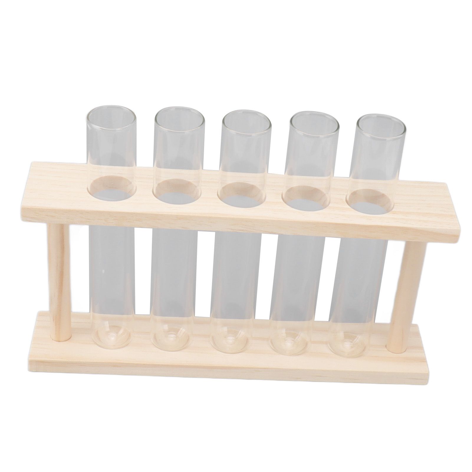 5 Test Tube Plant Terrarium Transparent Observe Growth State Plant Terrarium with Wooden Stand Water Plant Holder - Image 7