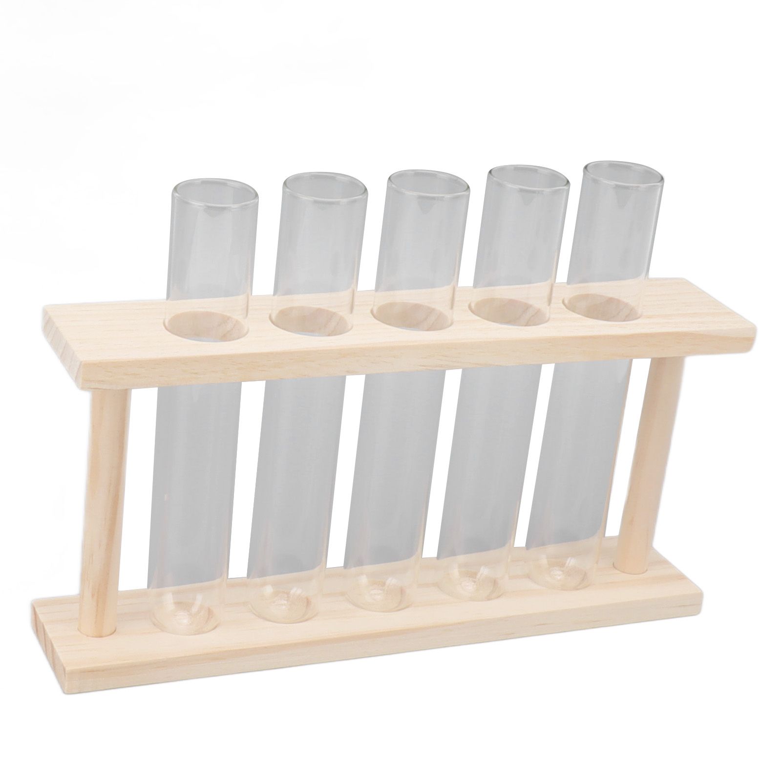 5 Test Tube Plant Terrarium Transparent Observe Growth State Plant Terrarium with Wooden Stand Water Plant Holder - Image 8