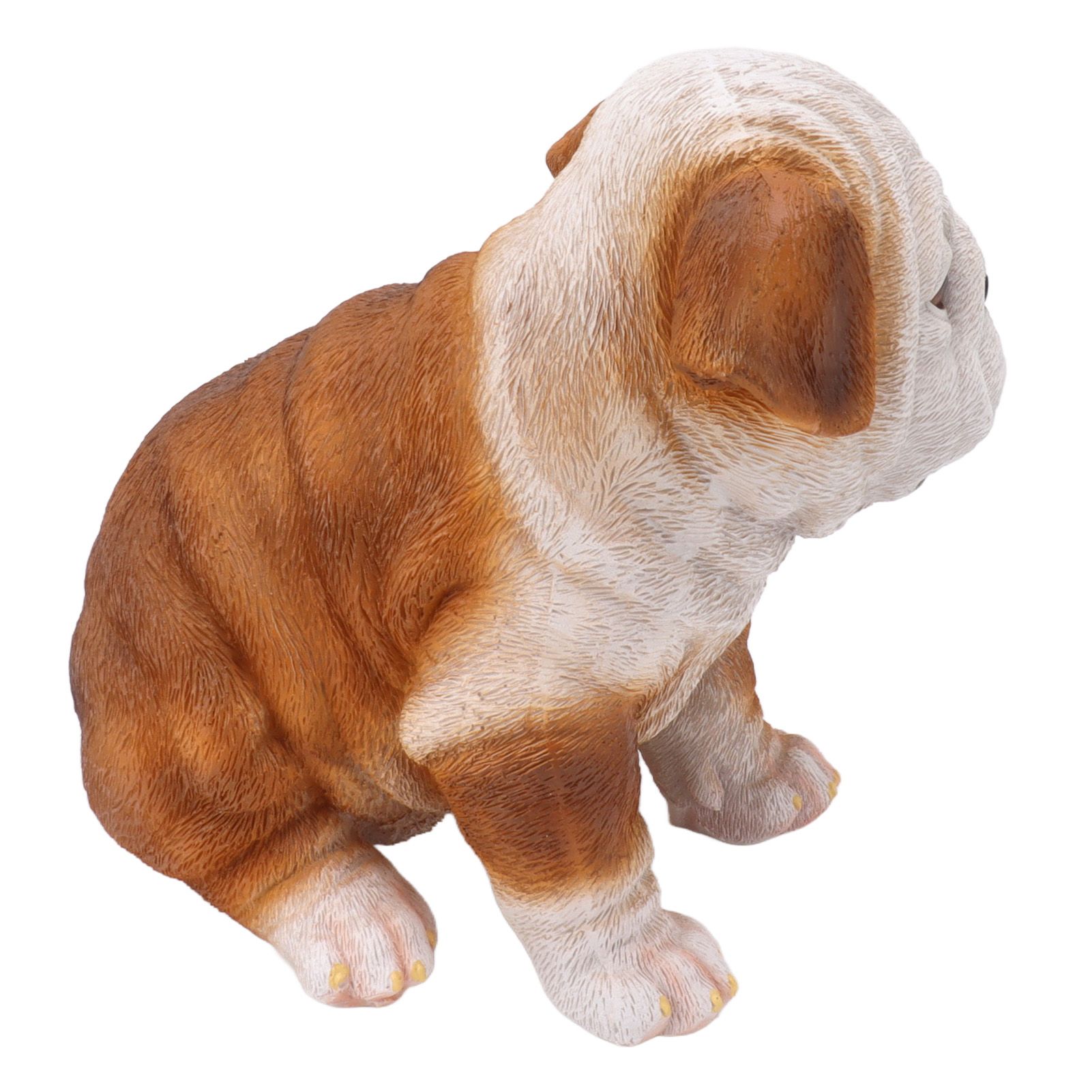 English Bulldog Puppy Statue Lifelike Resin Bulldog Sculpture for Garden Lawn Porch Decoration Sitting Bulldog - Image 8