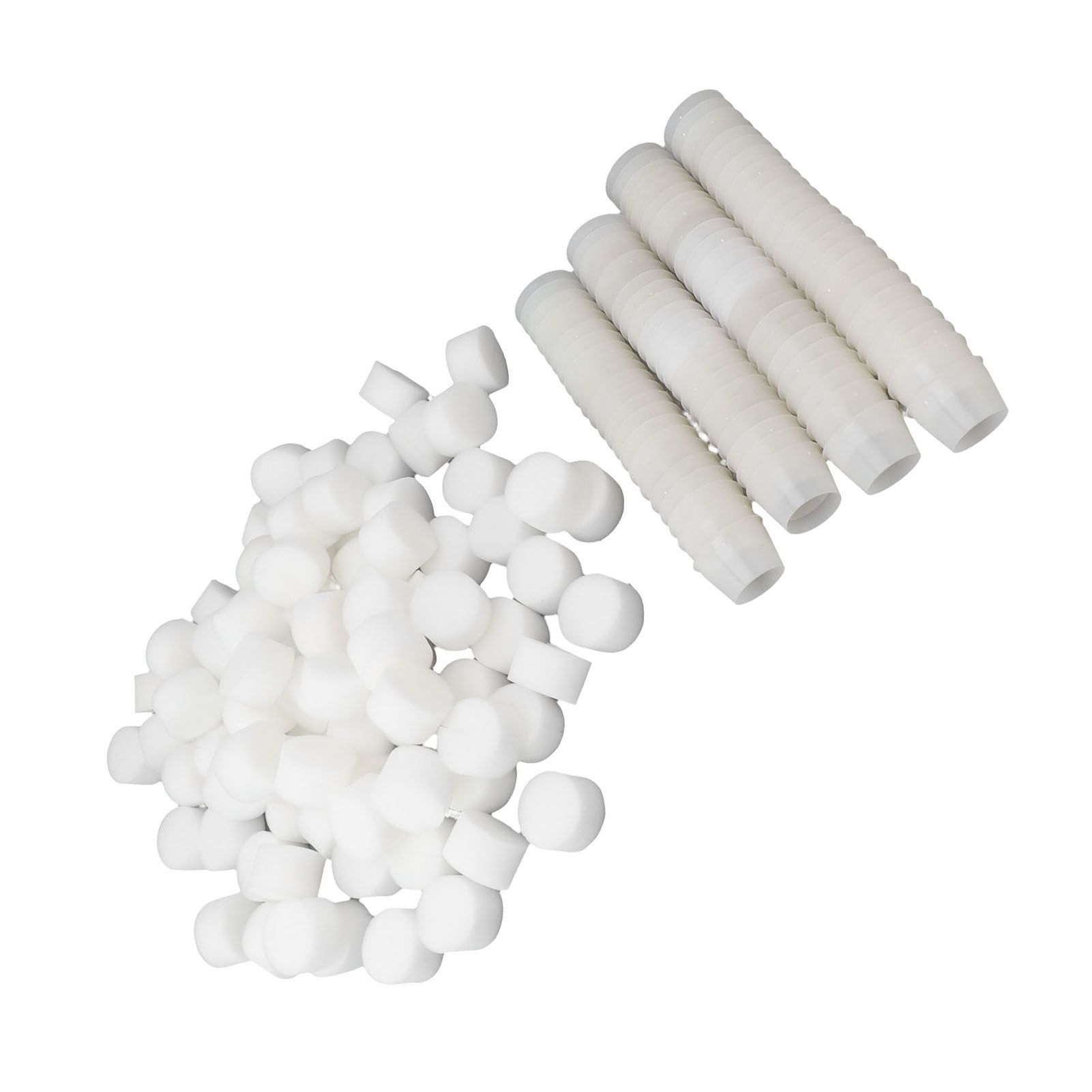 100PCS Net Cups with 100PCS Sponges Plastic Breathable Bottomless Garden Plant Net Pot Bucket Basket for Hydroponics White - Image 7