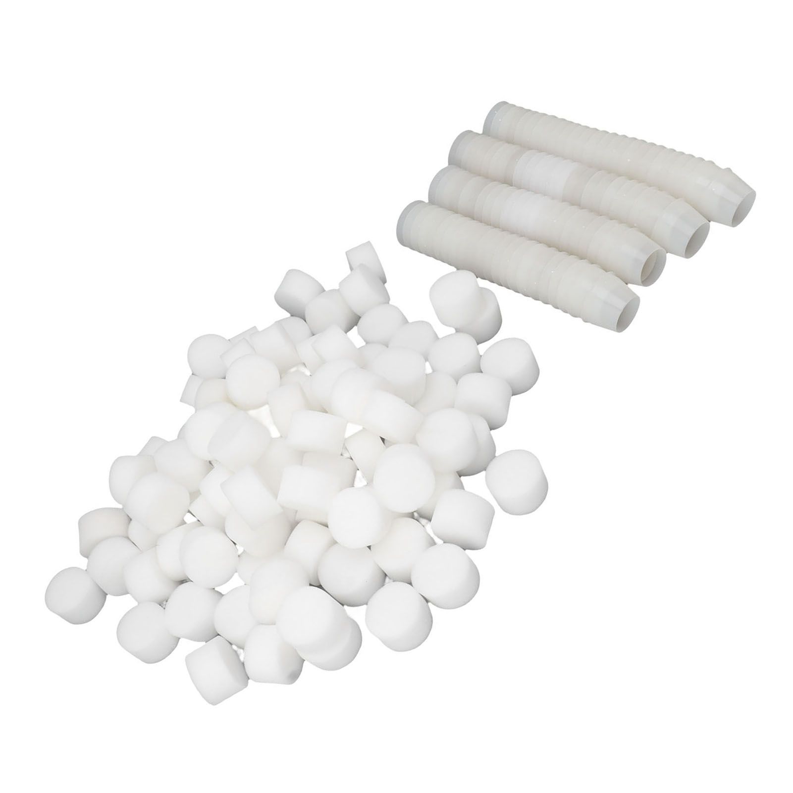 100PCS Net Cups with 100PCS Sponges Plastic Breathable Bottomless Garden Plant Net Pot Bucket Basket for Hydroponics White - Image 8