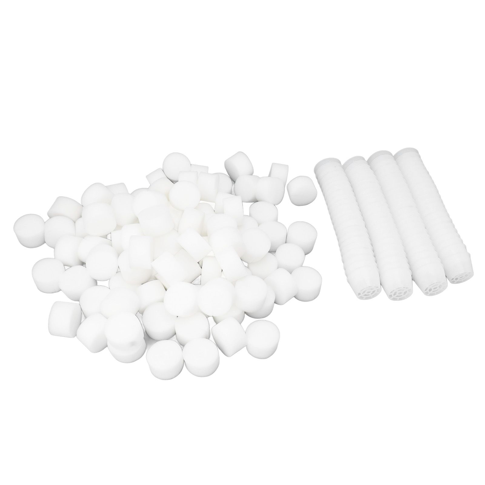 100 Set Hydroponic Grow Baskets Sponges Circular Planting Baskets Plant Growth Sponges White - Image 3