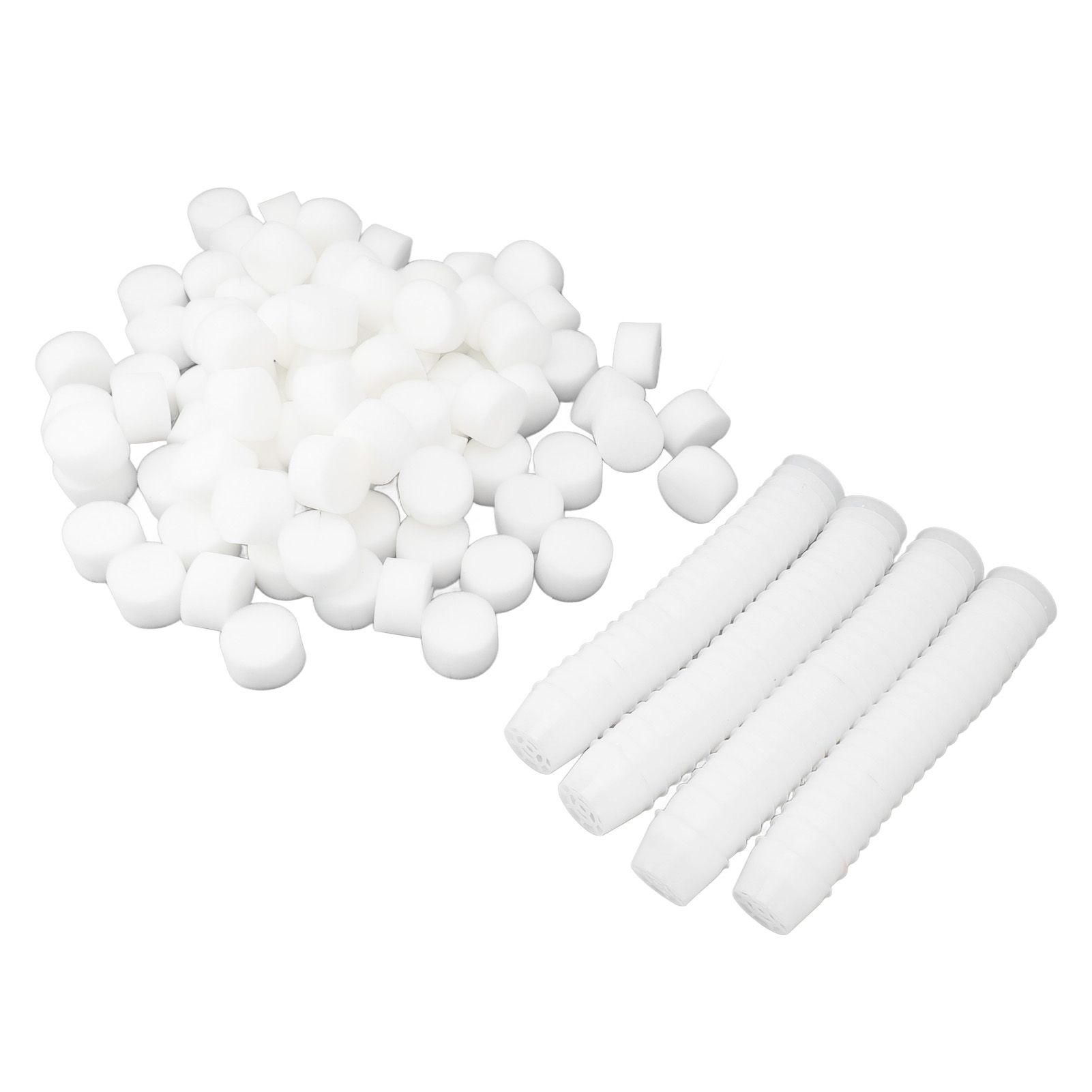 100 Set Hydroponic Grow Baskets Sponges Circular Planting Baskets Plant Growth Sponges White - Image 4