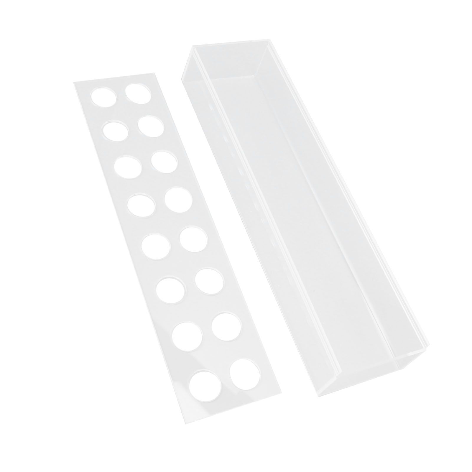 Acrylic Flower Vase Rectangular Long Clear Floral Centerpiece Votive Box Rectangle Holder with String 16 Holes - Image 3