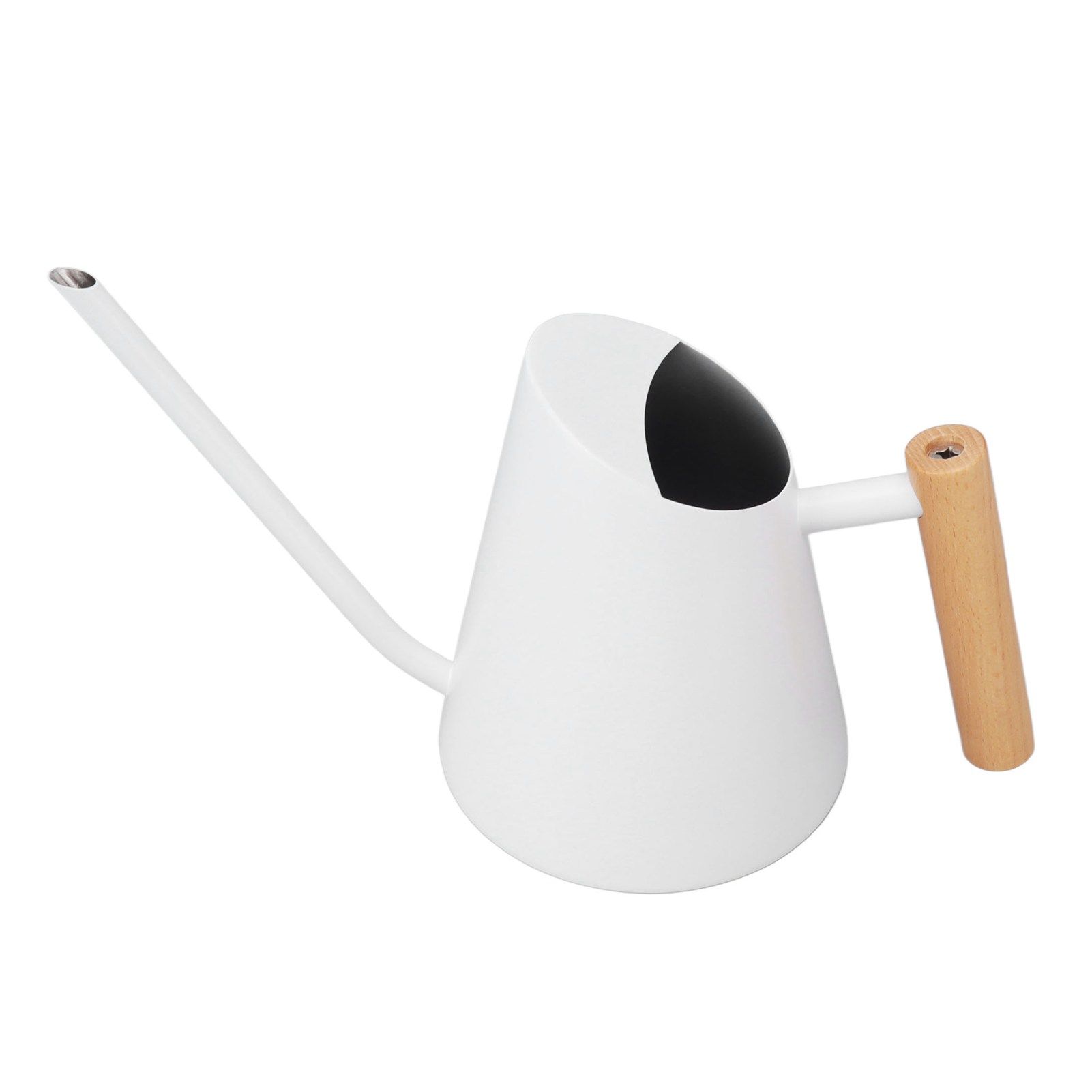 Watering Can with Long Spout Rustproof Stainless Steel Watering Pot with Wooden Handle for Garden Bonsai Indoor Outdoor White - Image 3