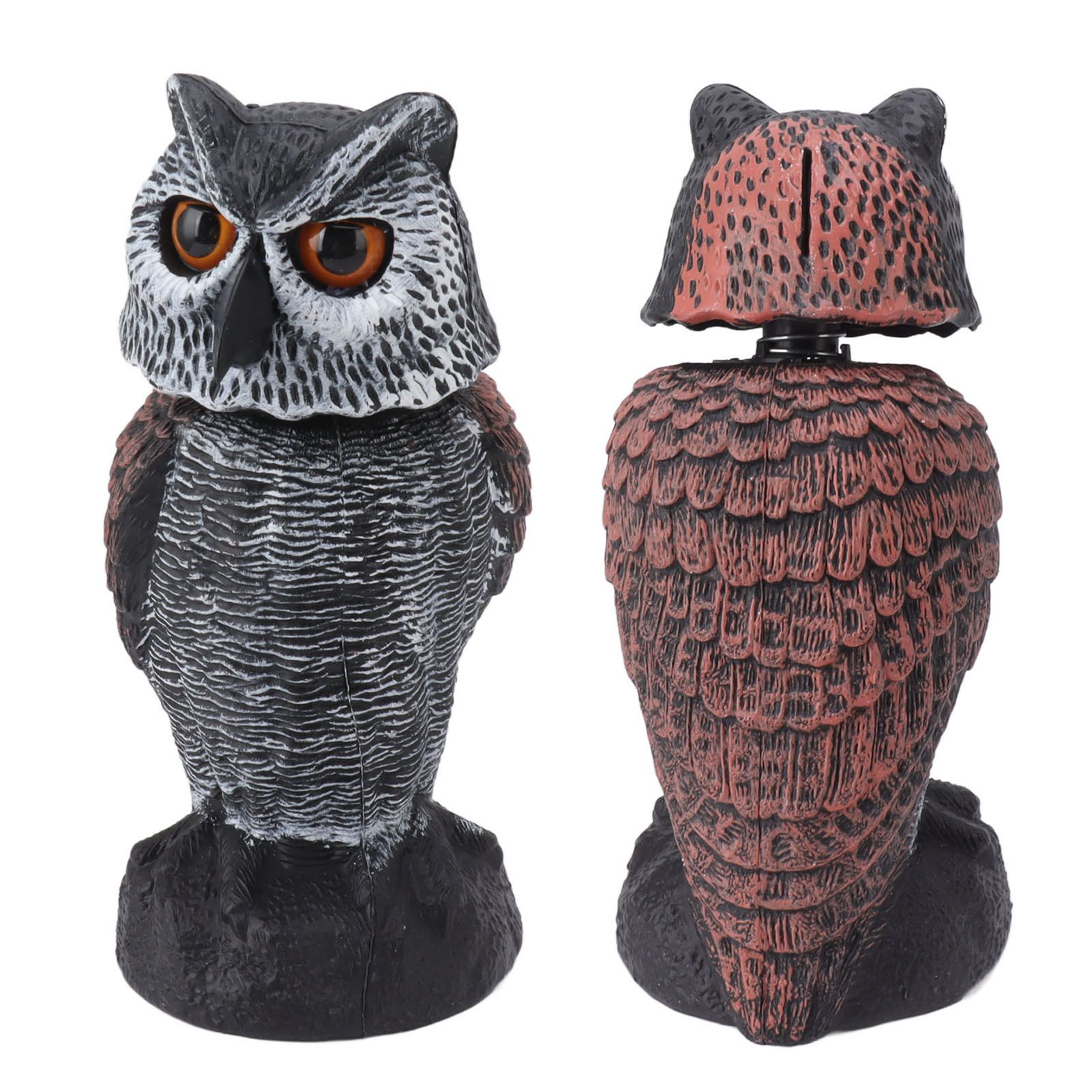 Plastic Shake Head Owl Decoy To Scare Birds Away Scarecrow Fake Owl Outdoor Garden Decoration - Image 6