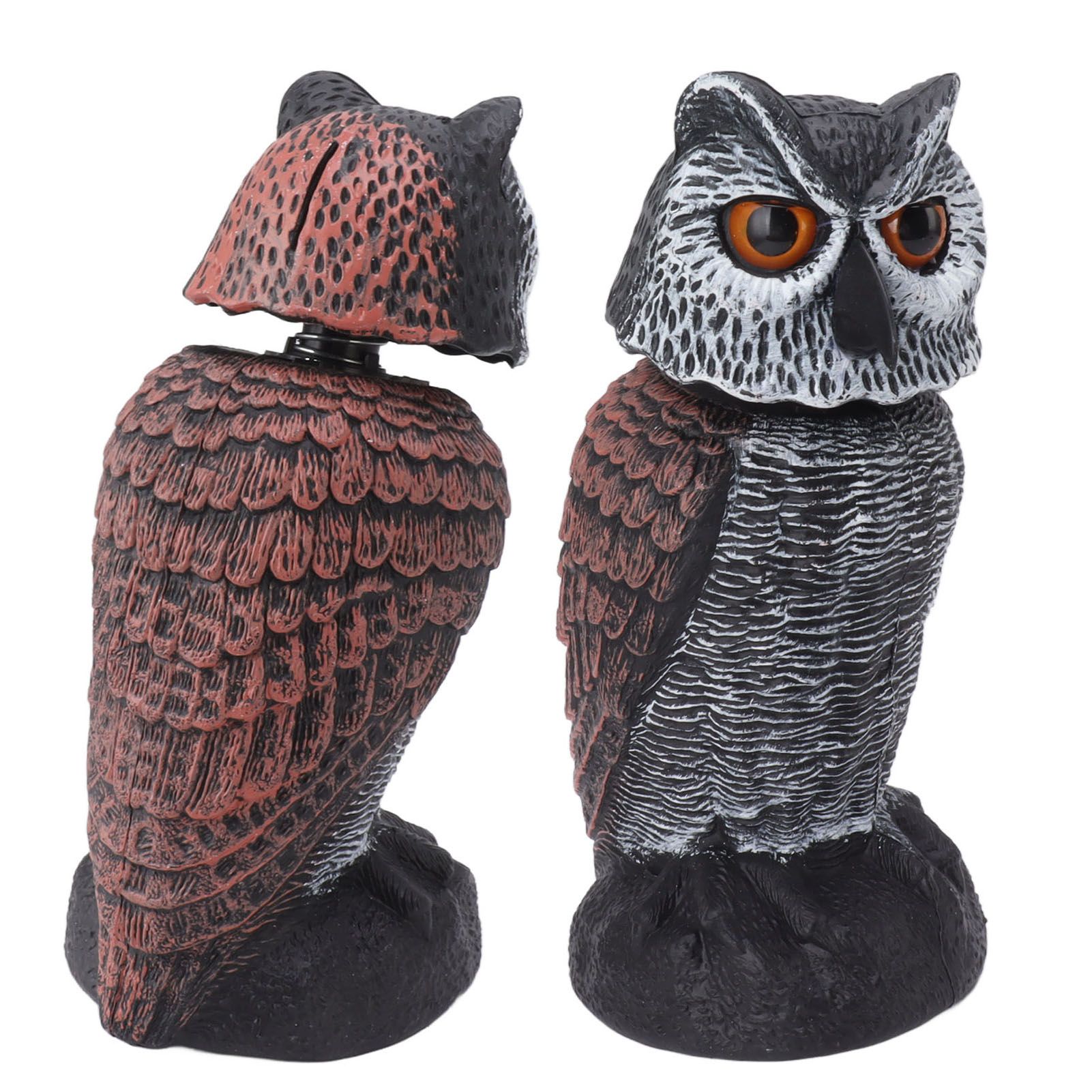 Plastic Shake Head Owl Decoy To Scare Birds Away Scarecrow Fake Owl Outdoor Garden Decoration - Image 7