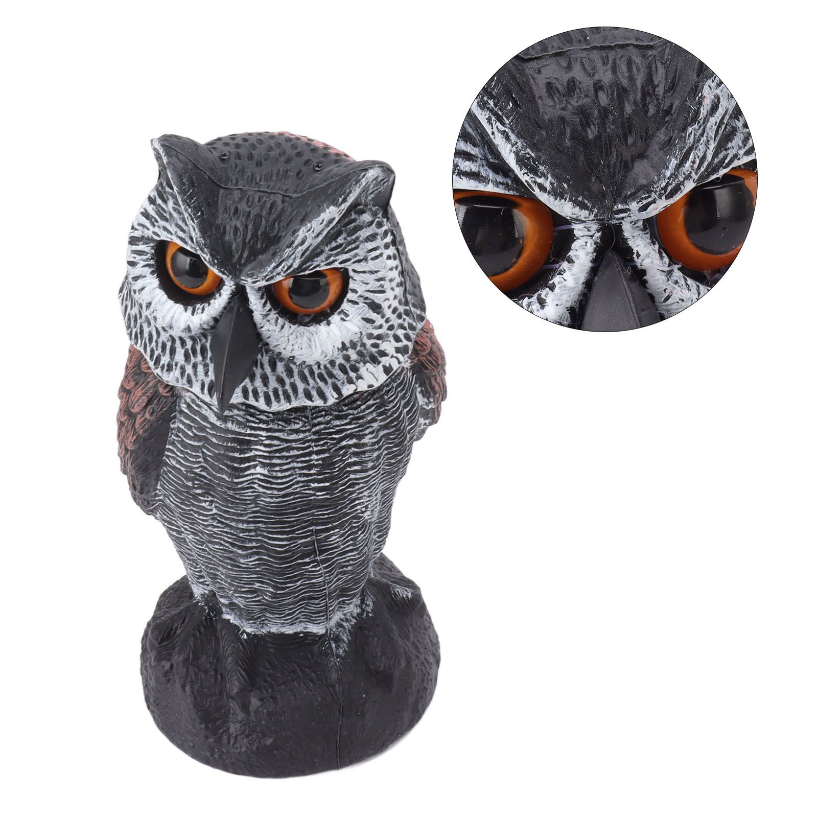 Plastic Shake Head Owl Decoy To Scare Birds Away Scarecrow Fake Owl Outdoor Garden Decoration - Image 8