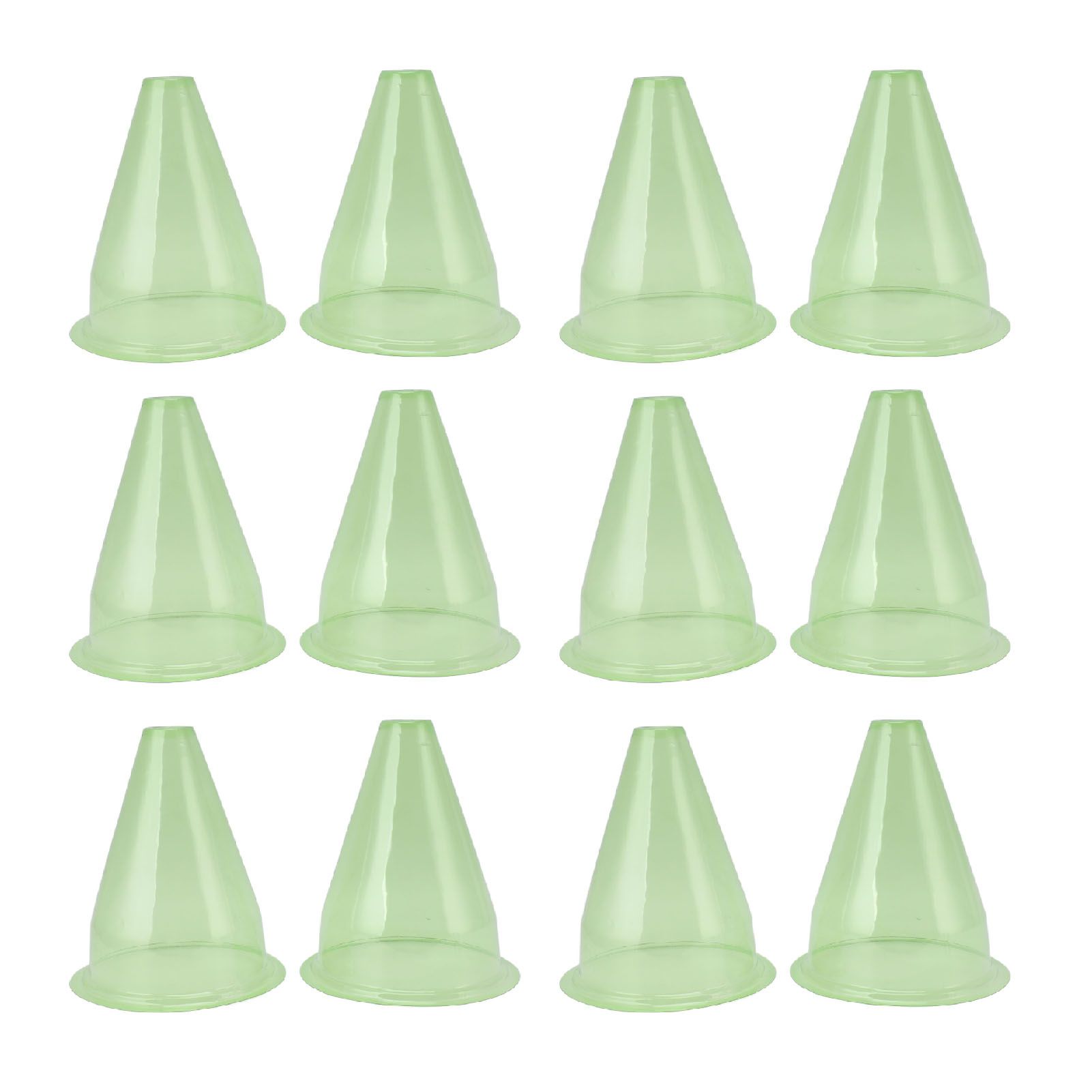 12Pcs Garden Cloches Plastic Multifunctional Plant Covers Protectors Dome Bell Transparent Jar Prevent Birds Frost - Image 1