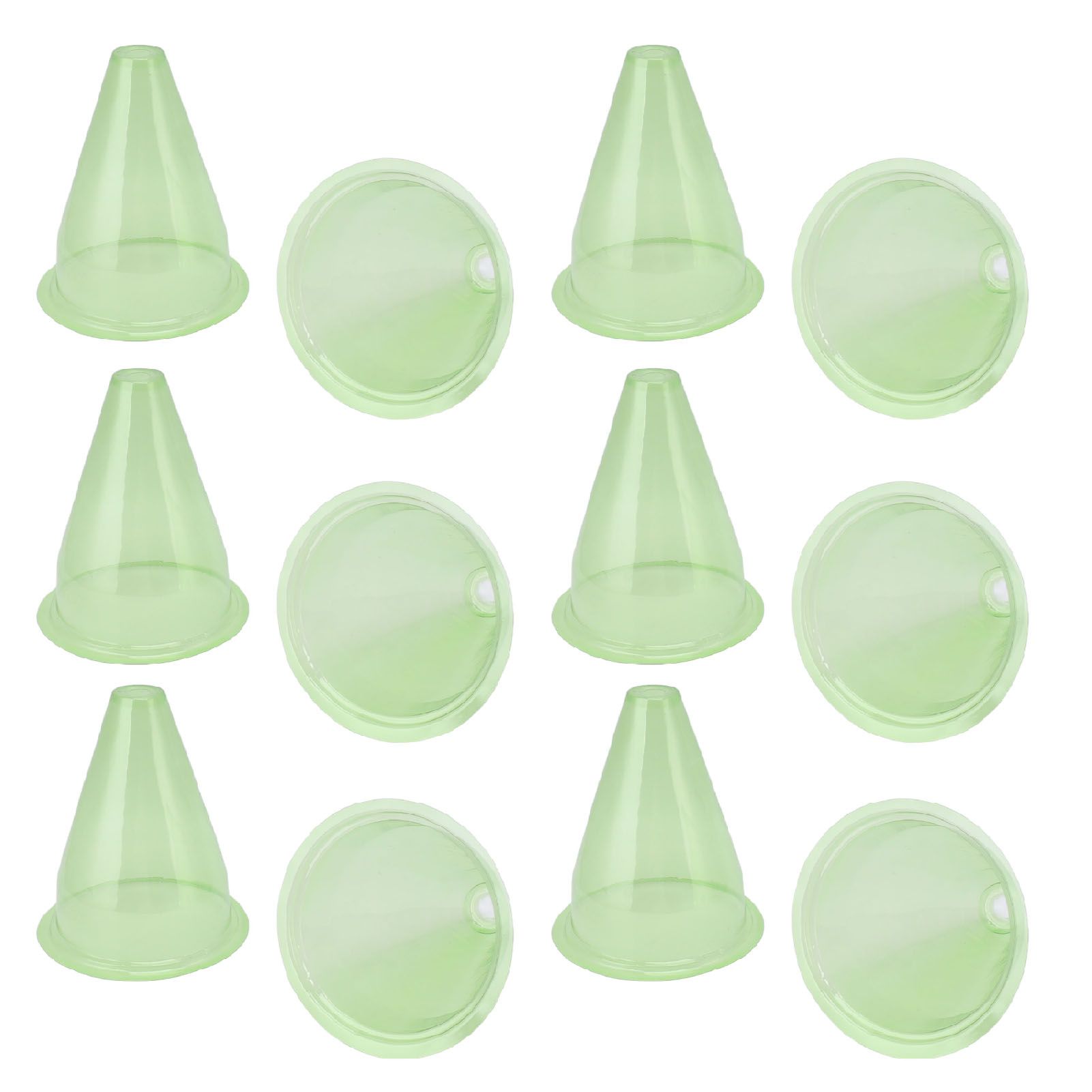 12Pcs Garden Cloches Plastic Multifunctional Plant Covers Protectors Dome Bell Transparent Jar Prevent Birds Frost - Image 3