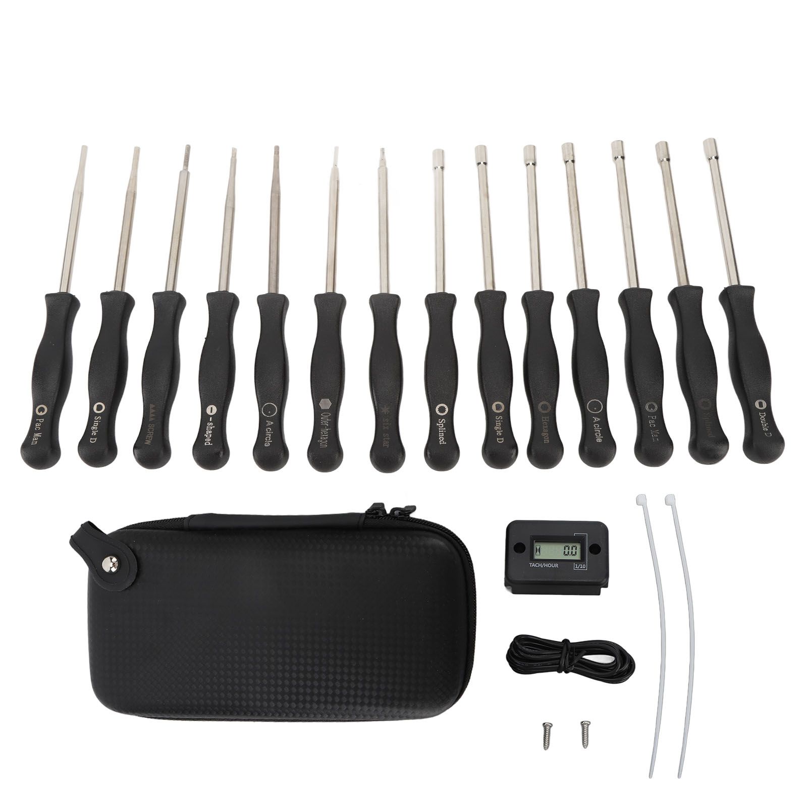 14Pcs Carburetor Adjustment Tool ABS Carb Tune Up Adjusting Tool Portable for String Trimmers Chain Saws Leaf Blowers - Image 1