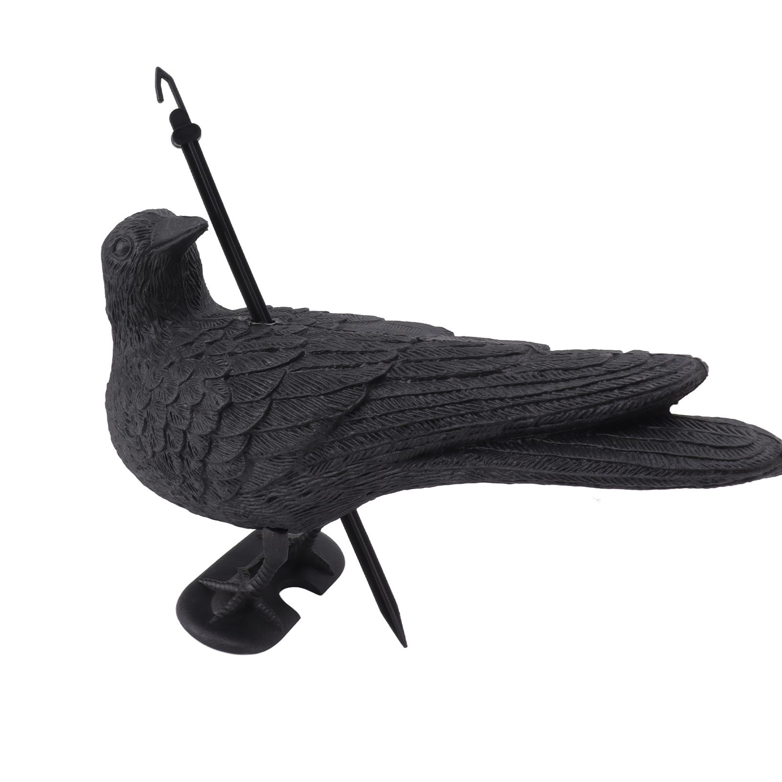 Realistic Elbow Crow Statue Plastic Waterproof Crow Decoys for Yard Garden Patios Halloween Decoration - Image 1