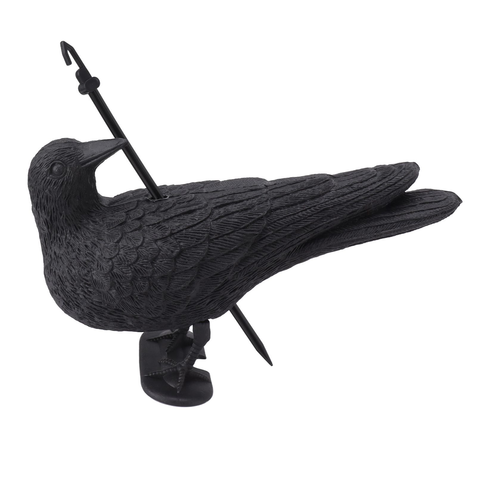 Realistic Elbow Crow Statue Plastic Waterproof Crow Decoys for Yard Garden Patios Halloween Decoration - Image 4