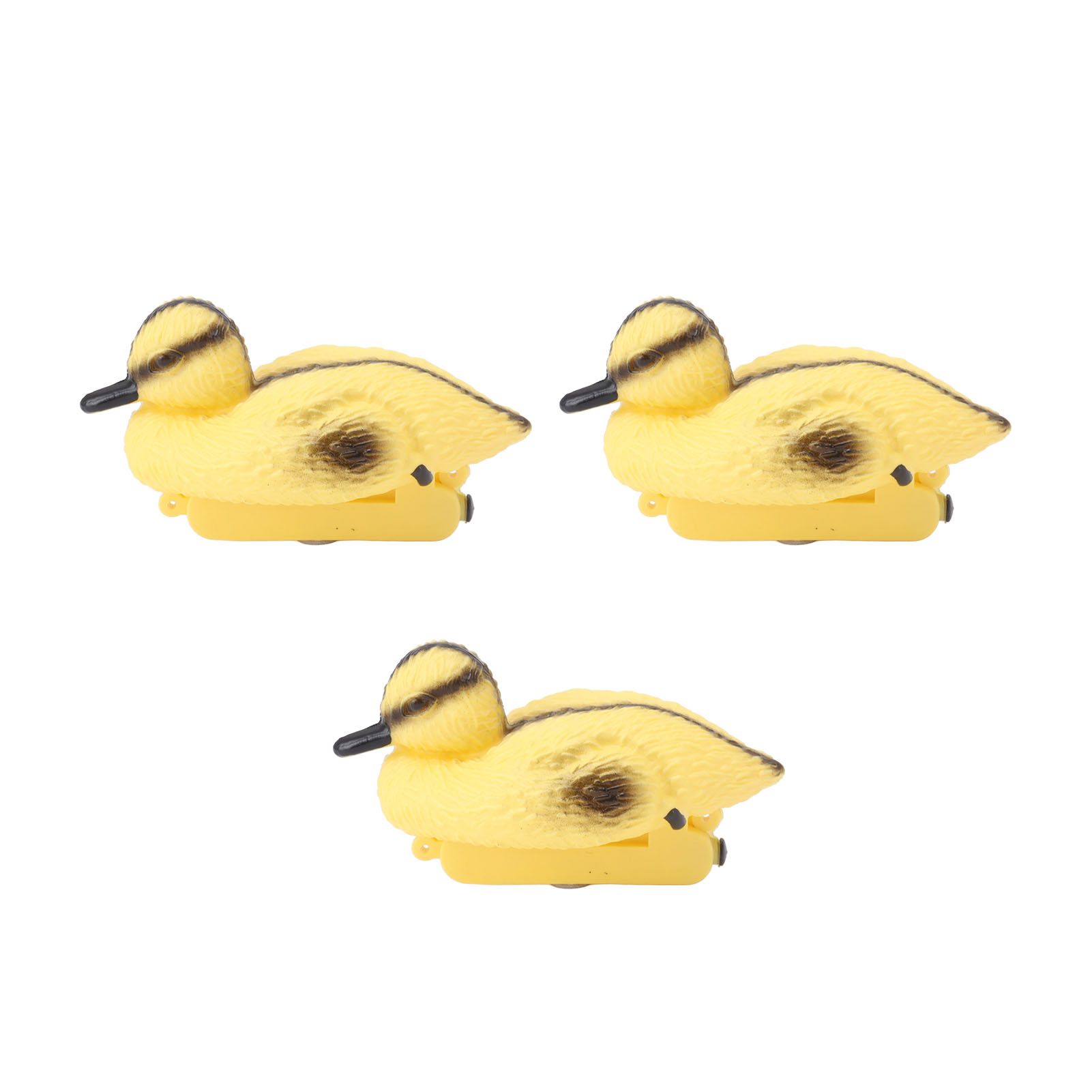 3Pcs Floating Yellow Duckling Realistic Plastic Duck Fish Pond Ornament for Garden Swimming Pool Fishing Pond Water Decoration A Style 11.5x6.5cm - Image 1