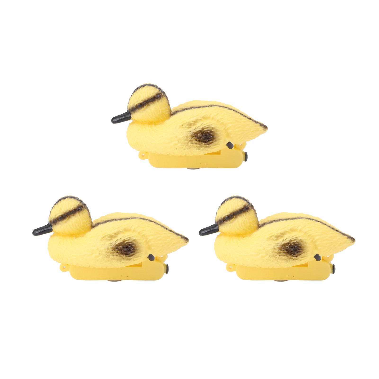 3Pcs Floating Yellow Duckling Realistic Plastic Duck Fish Pond Ornament for Garden Swimming Pool Fishing Pond Water Decoration A Style 11.5x6.5cm - Image 2