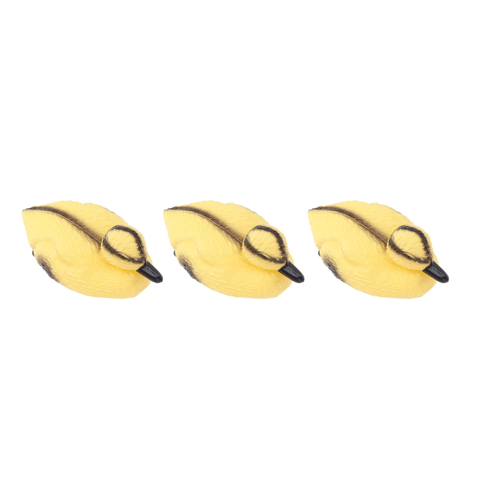3Pcs Floating Yellow Duckling Realistic Plastic Duck Fish Pond Ornament for Garden Swimming Pool Fishing Pond Water Decoration A Style 11.5x6.5cm - Image 3