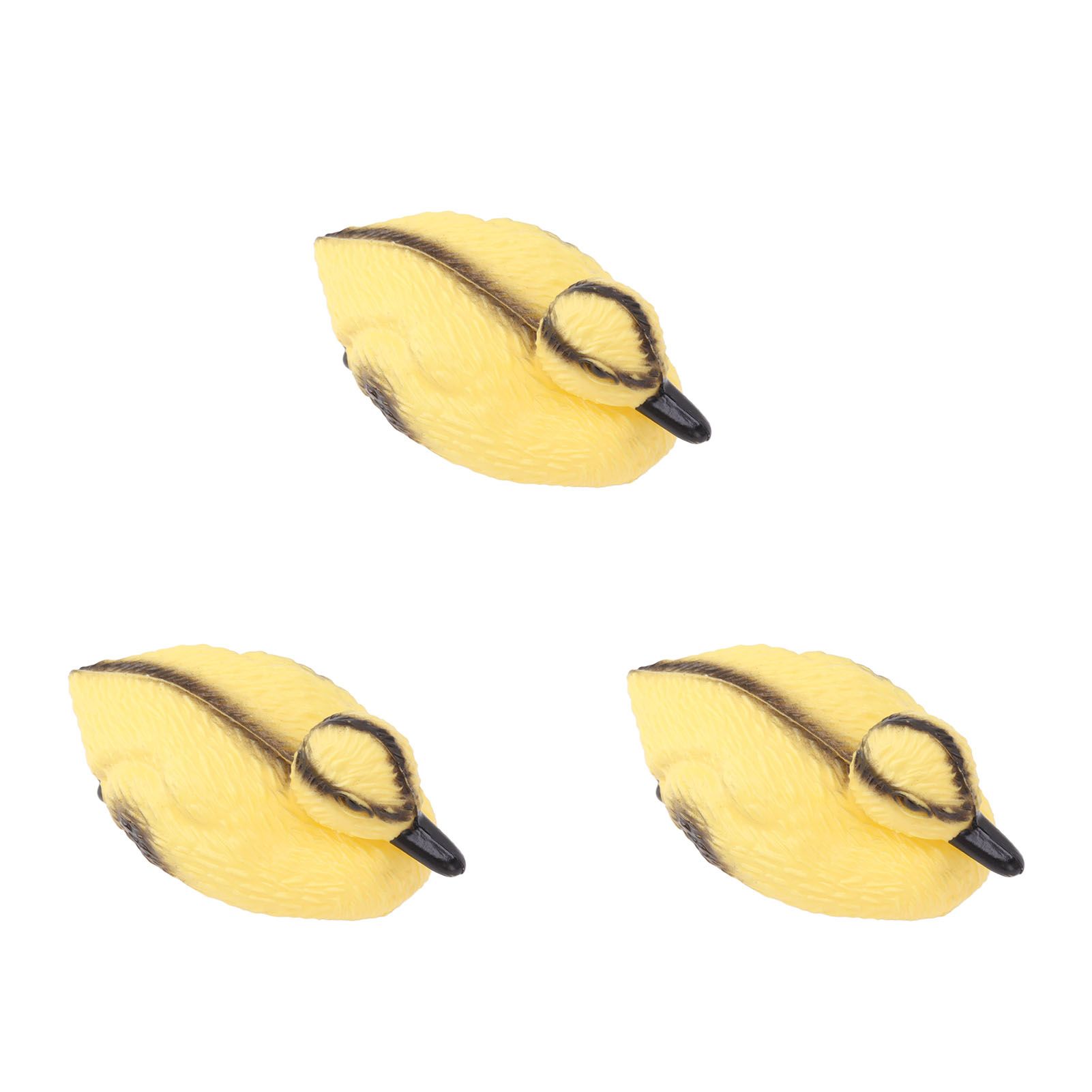 3Pcs Floating Yellow Duckling Realistic Plastic Duck Fish Pond Ornament for Garden Swimming Pool Fishing Pond Water Decoration A Style 11.5x6.5cm - Image 5