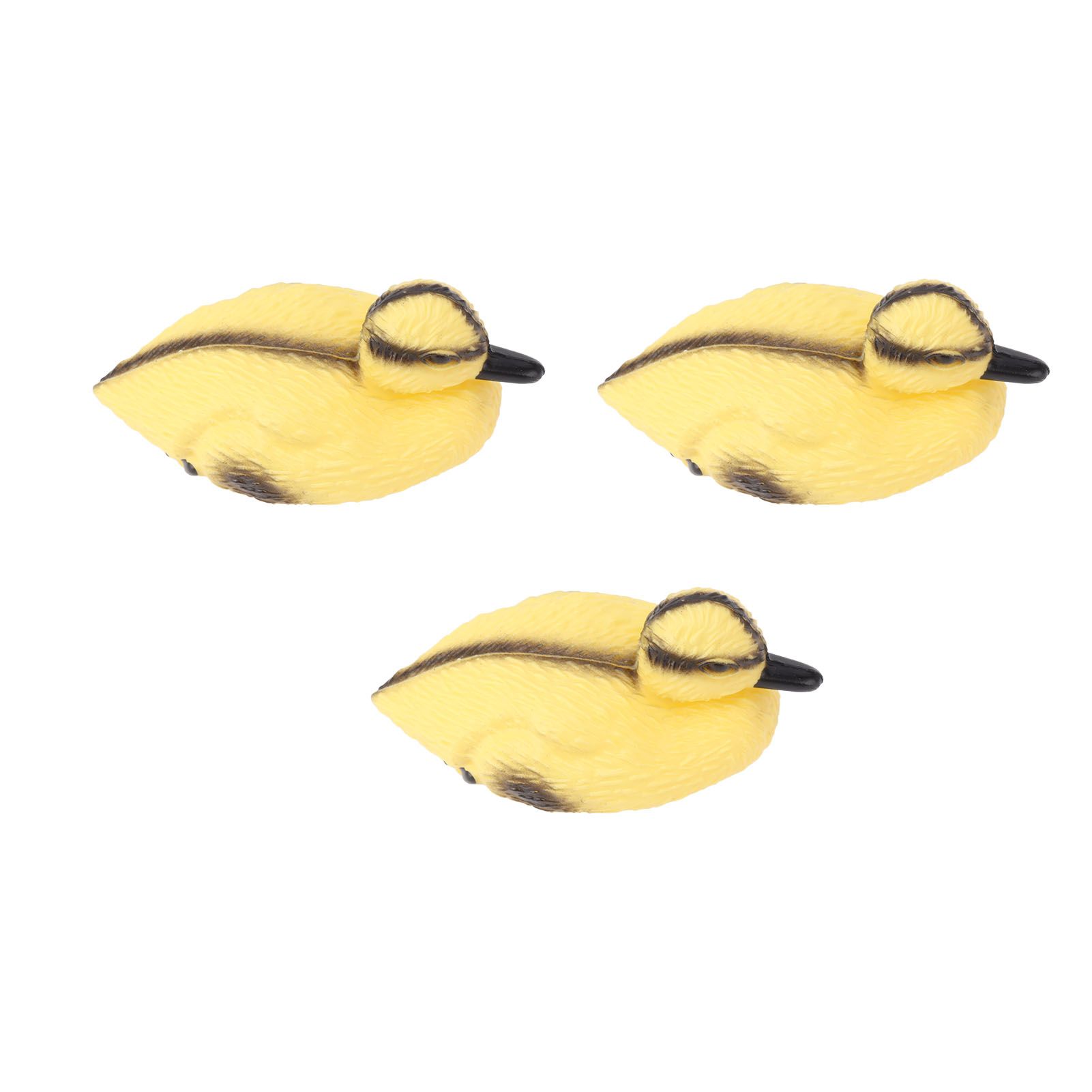 3Pcs Floating Yellow Duckling Realistic Plastic Duck Fish Pond Ornament for Garden Swimming Pool Fishing Pond Water Decoration A Style 11.5x6.5cm - Image 6