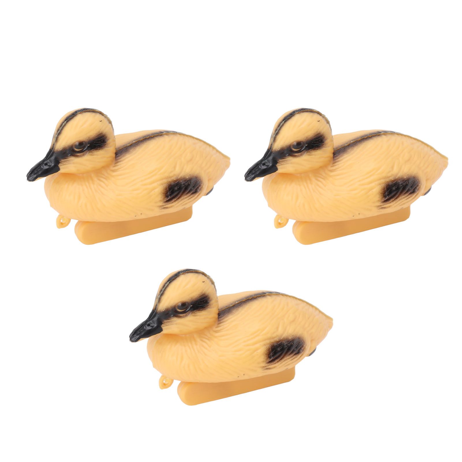 3Pcs Floating Yellow Duckling Realistic Plastic Duck Fish Pond Ornament for Garden Swimming Pool Fishing Pond Water Decoration B Style 12.5x6.5cm - Image 1