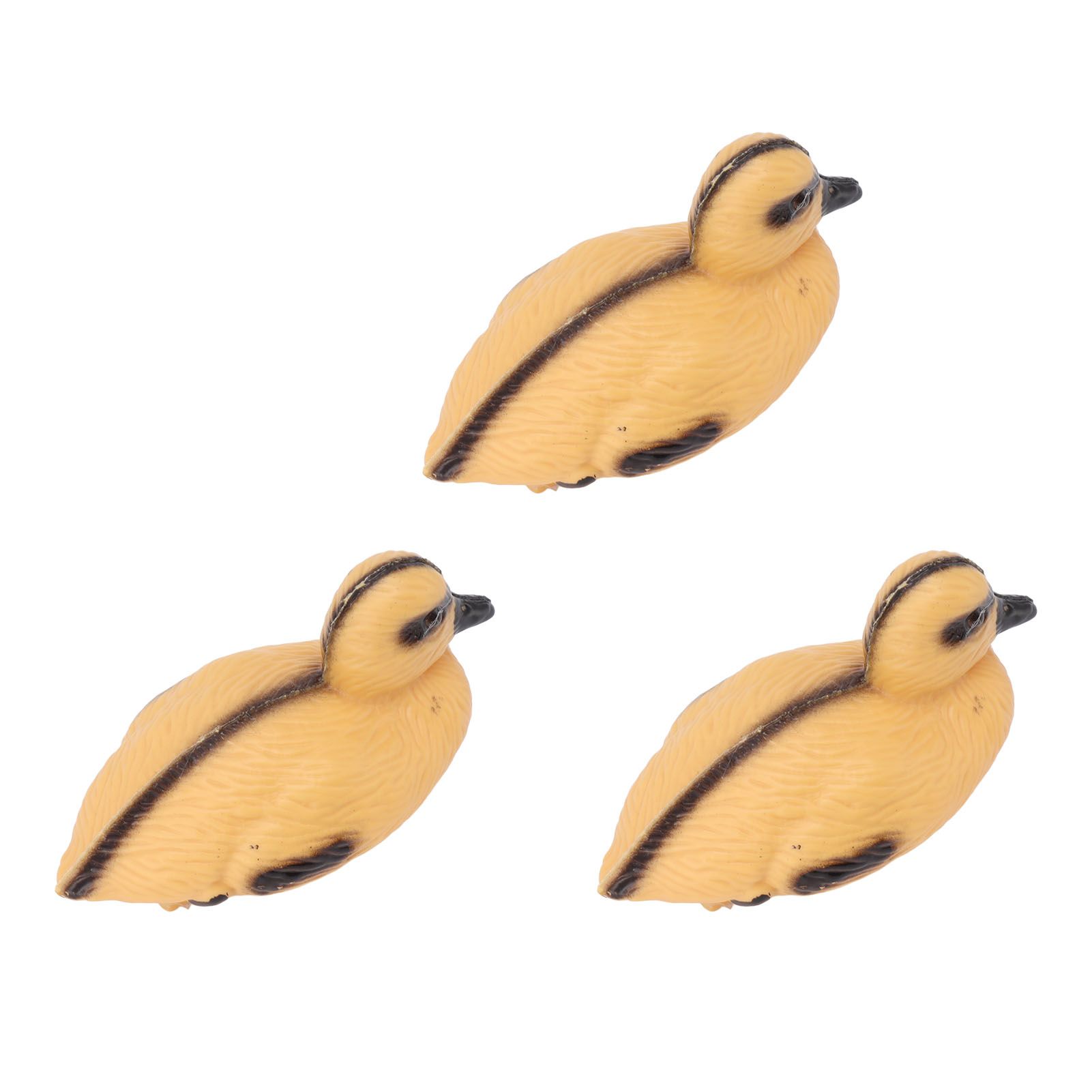 3Pcs Floating Yellow Duckling Realistic Plastic Duck Fish Pond Ornament for Garden Swimming Pool Fishing Pond Water Decoration B Style 12.5x6.5cm - Image 3