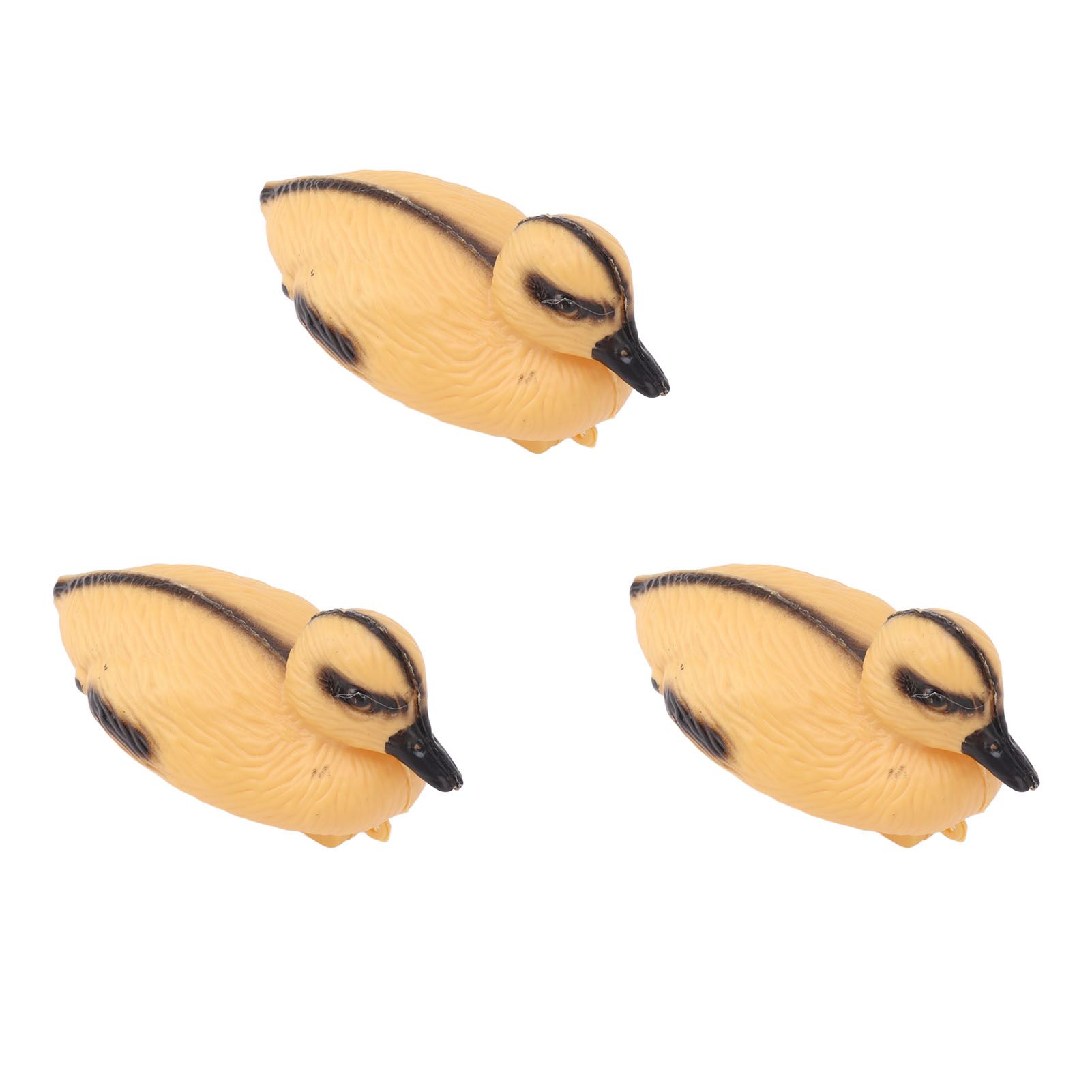 3Pcs Floating Yellow Duckling Realistic Plastic Duck Fish Pond Ornament for Garden Swimming Pool Fishing Pond Water Decoration B Style 12.5x6.5cm - Image 6