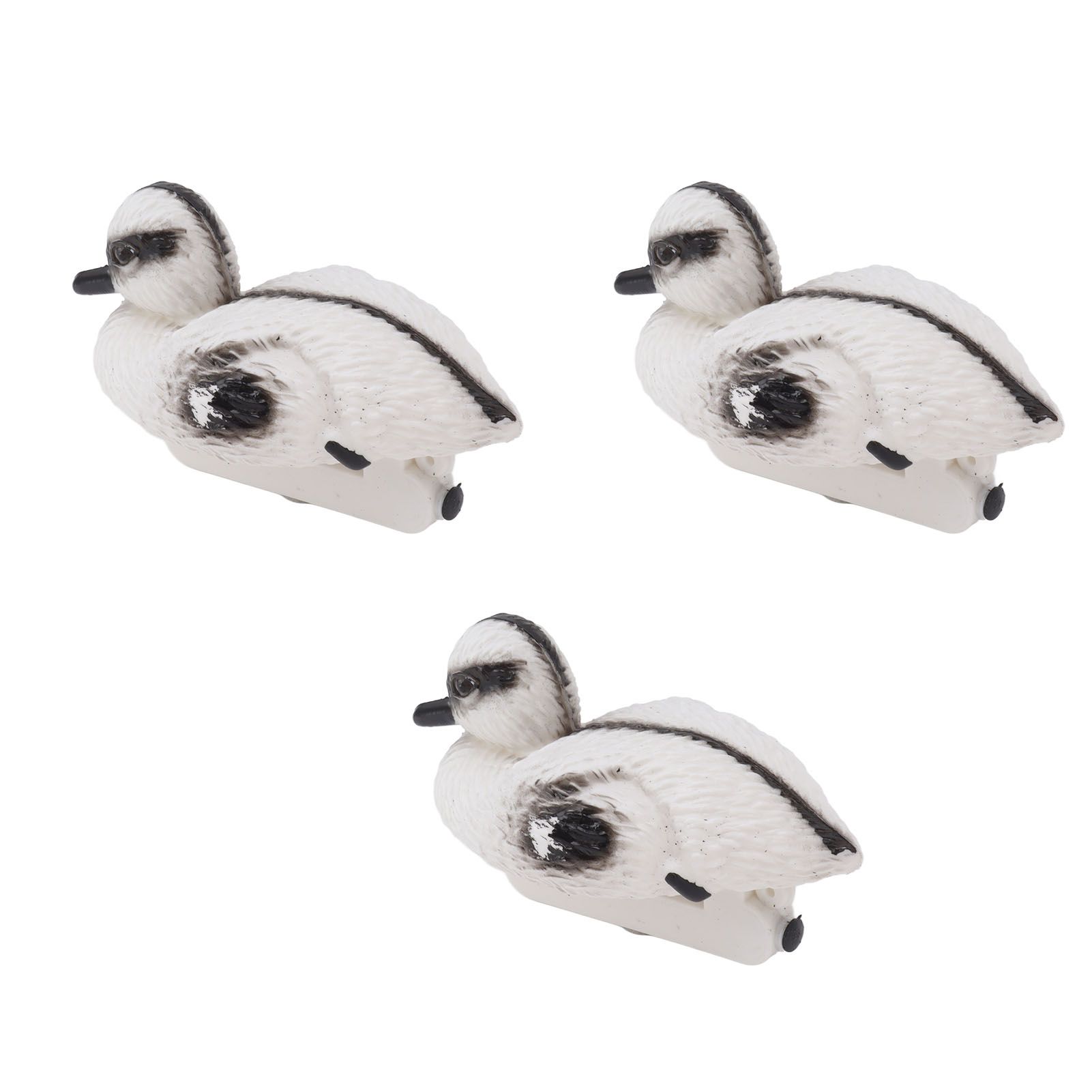 3Pcs Floating Yellow Duckling Realistic Plastic Duck Fish Pond Ornament for Garden Swimming Pool Fishing Pond Water Decoration C Style 12x6.5cm - Image 1
