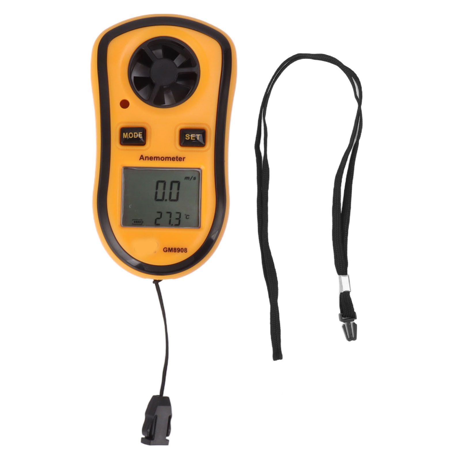 Handheld Digital Anemometer Pocket Wind Meter Handheld Mini Wind Speed Temperature Power Gauge with Digital LCD Display - Image 1