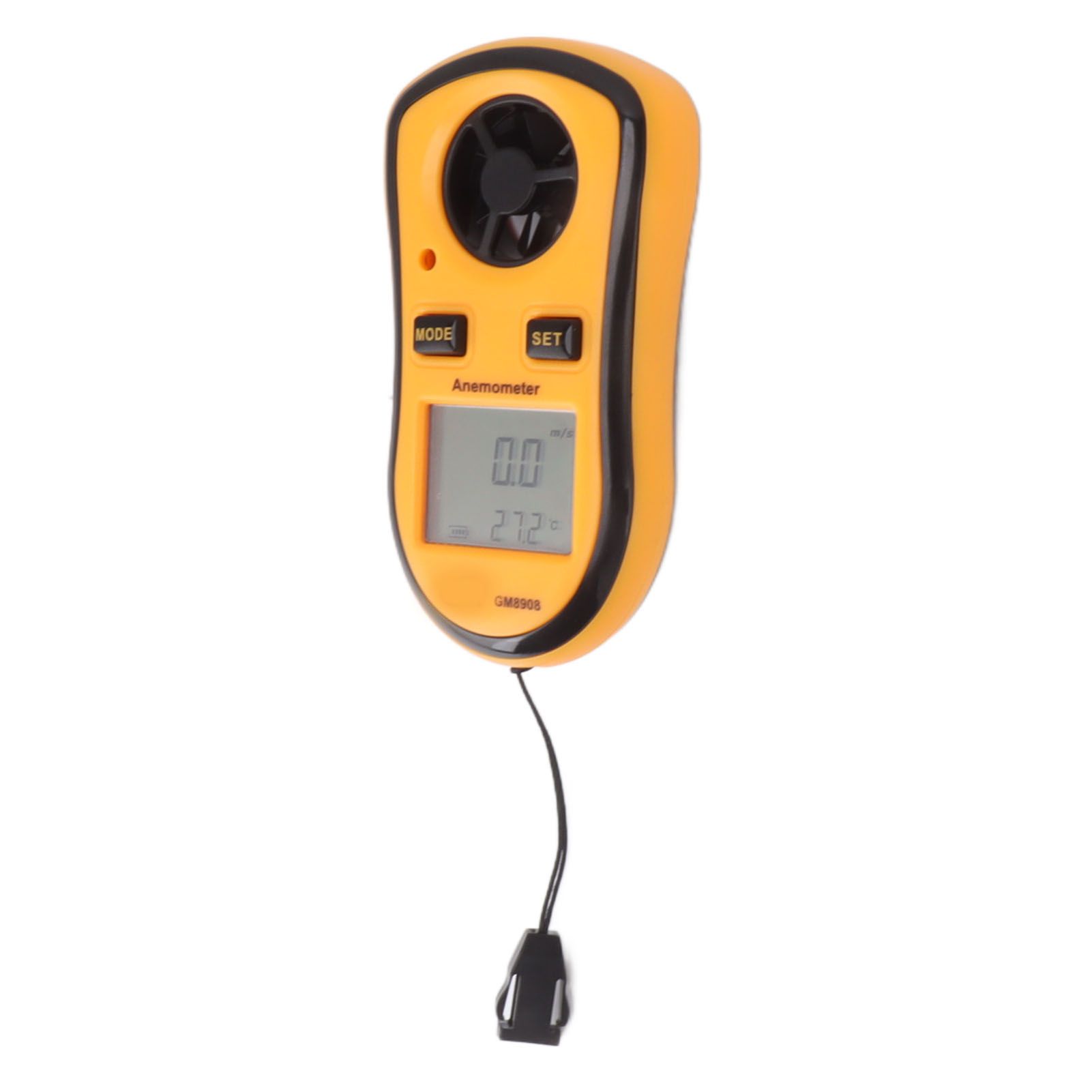 Handheld Digital Anemometer Pocket Wind Meter Handheld Mini Wind Speed Temperature Power Gauge with Digital LCD Display - Image 2