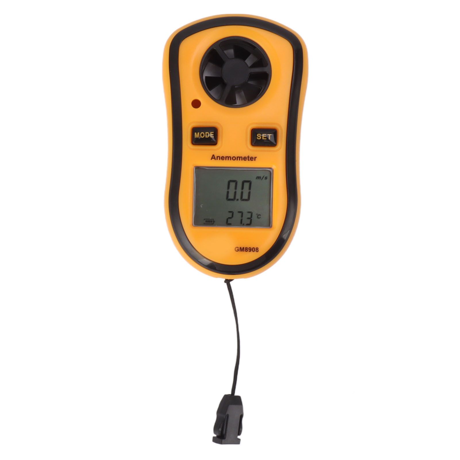 Handheld Digital Anemometer Pocket Wind Meter Handheld Mini Wind Speed Temperature Power Gauge with Digital LCD Display - Image 6