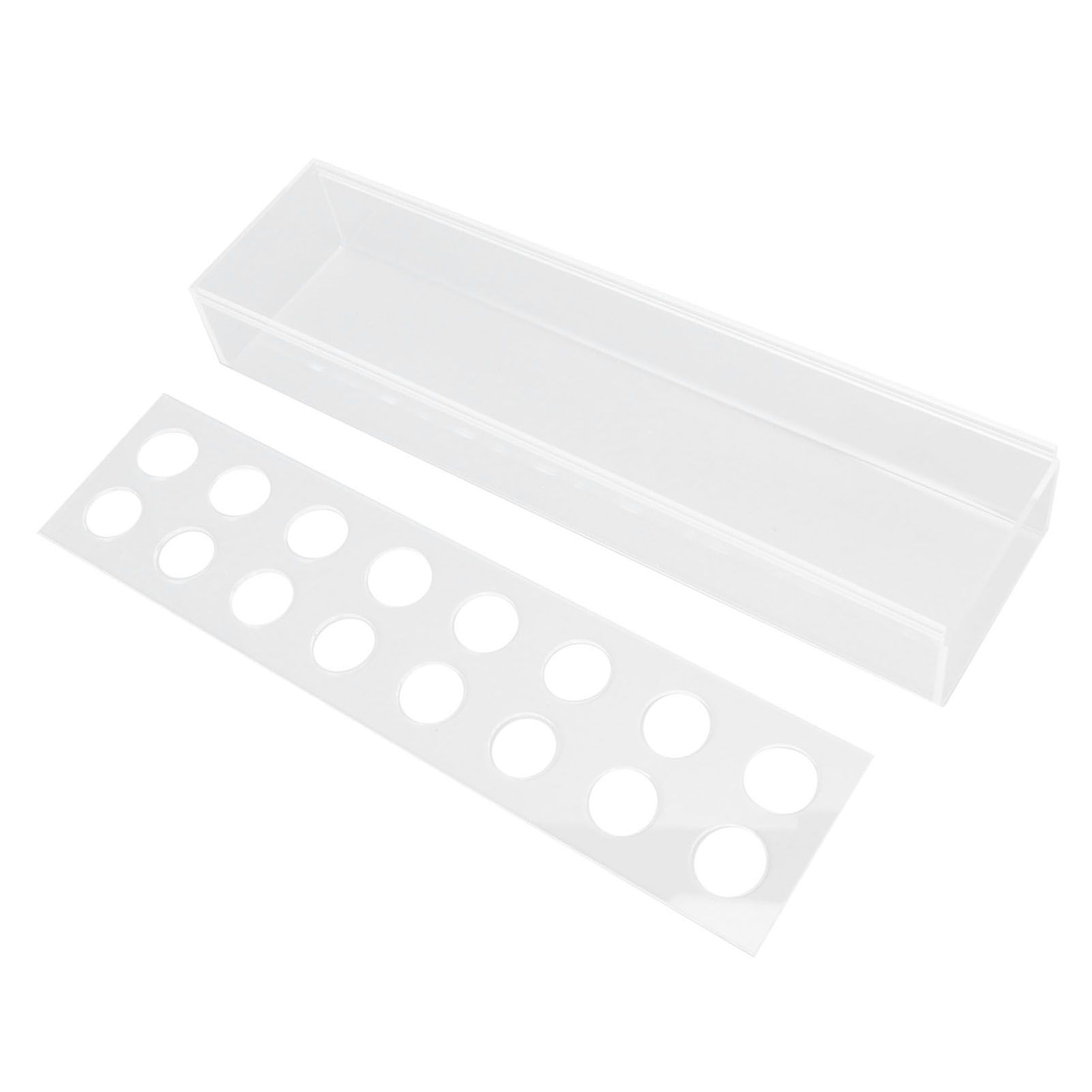 Clear Acrylic Vase Rectangular Elegant Centerpiece Flower Vase for Home Decor Wedding Party 16 Holes - Image 1