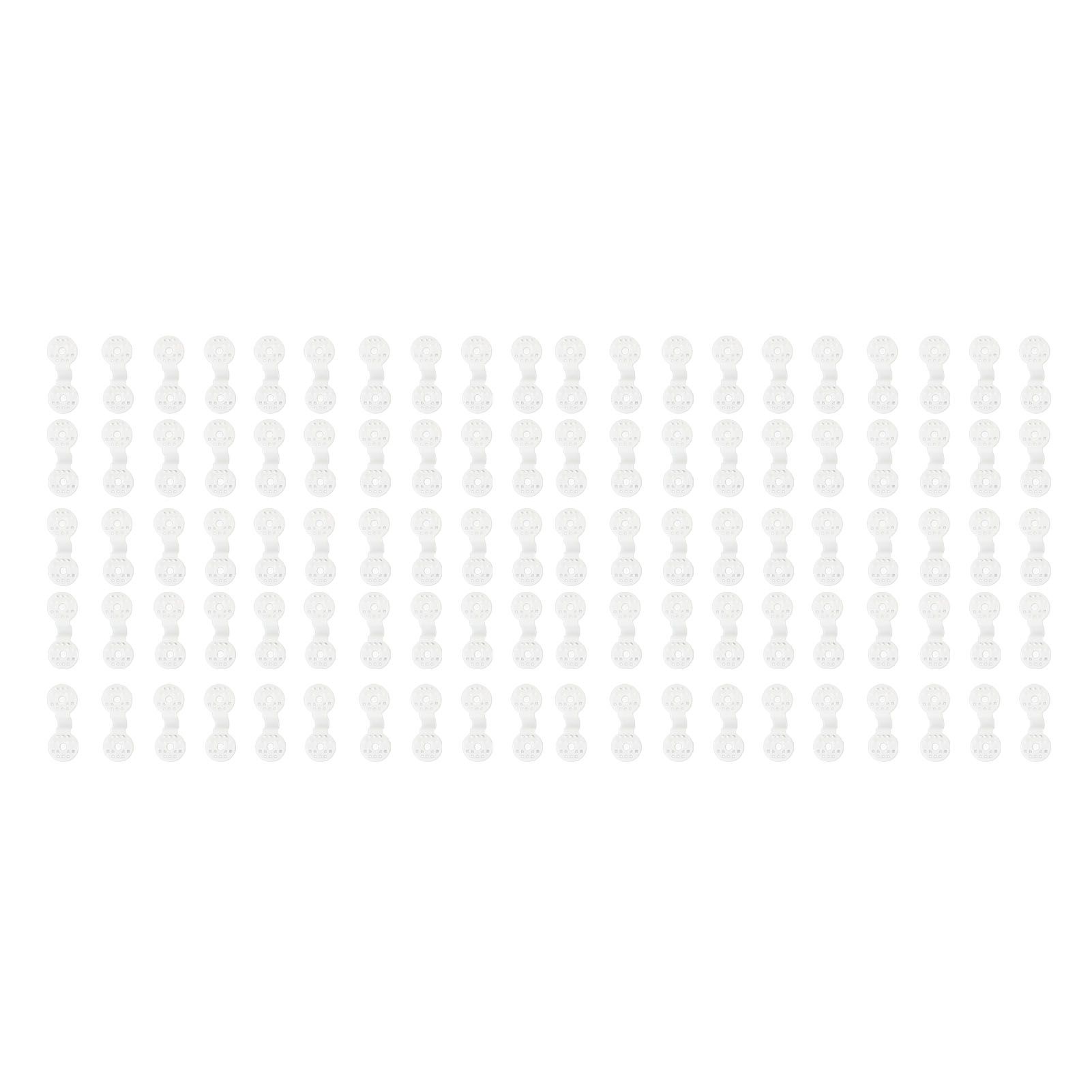 100pcs Shade Cloth Plastic Clips Round Fixing Clips for Greenhouse Outdoor Garden Anti Bird Netting Agricultural Sunshade White - Image 1