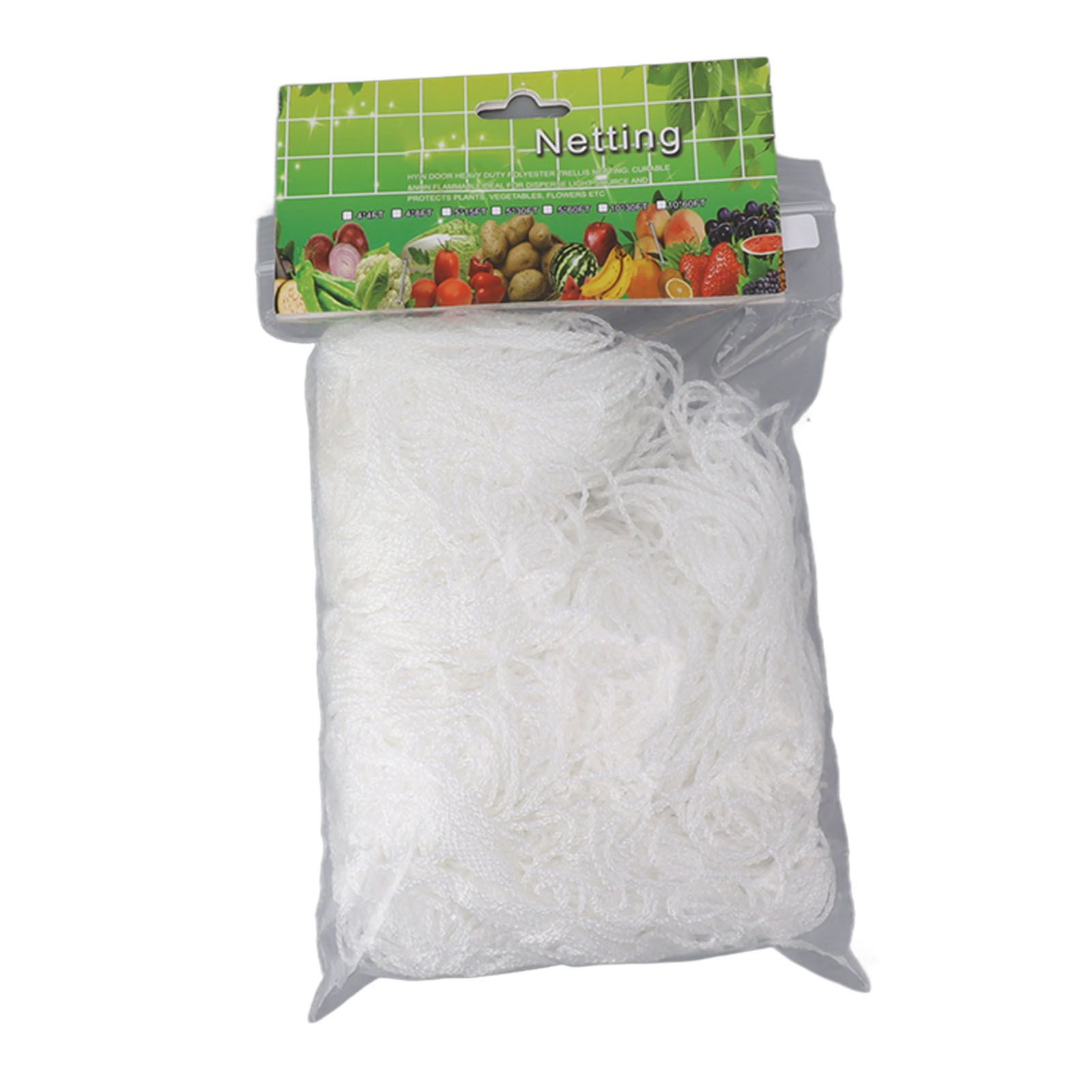 White Garden Plant Trellis Polyester Netting Fruits Vegetables Plants Trellis Net Multi Layer Climbing Plants Trellis Net for Home Yard Farm 5x30FT - Image 1