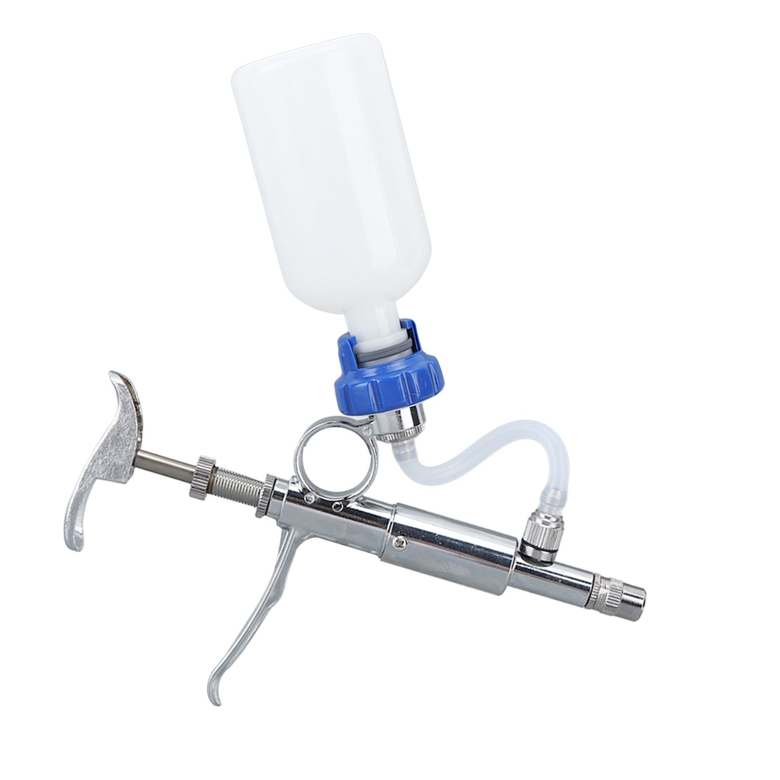 Adjustable Continuous Injection Syringe Stainless Steel Plastic Animal Syringe 5ml Detachable Animal Syringe for Home Farm - Image 3