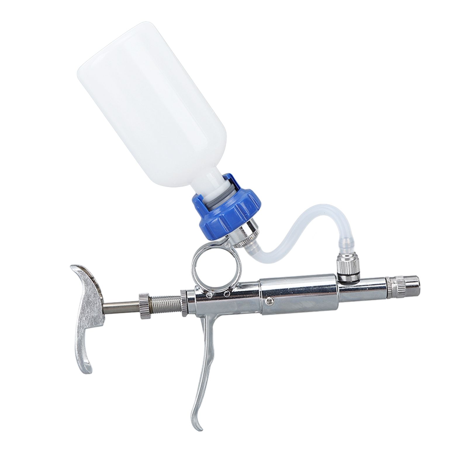 Adjustable Continuous Injection Syringe Stainless Steel Plastic Animal Syringe 5ml Detachable Animal Syringe for Home Farm - Image 4