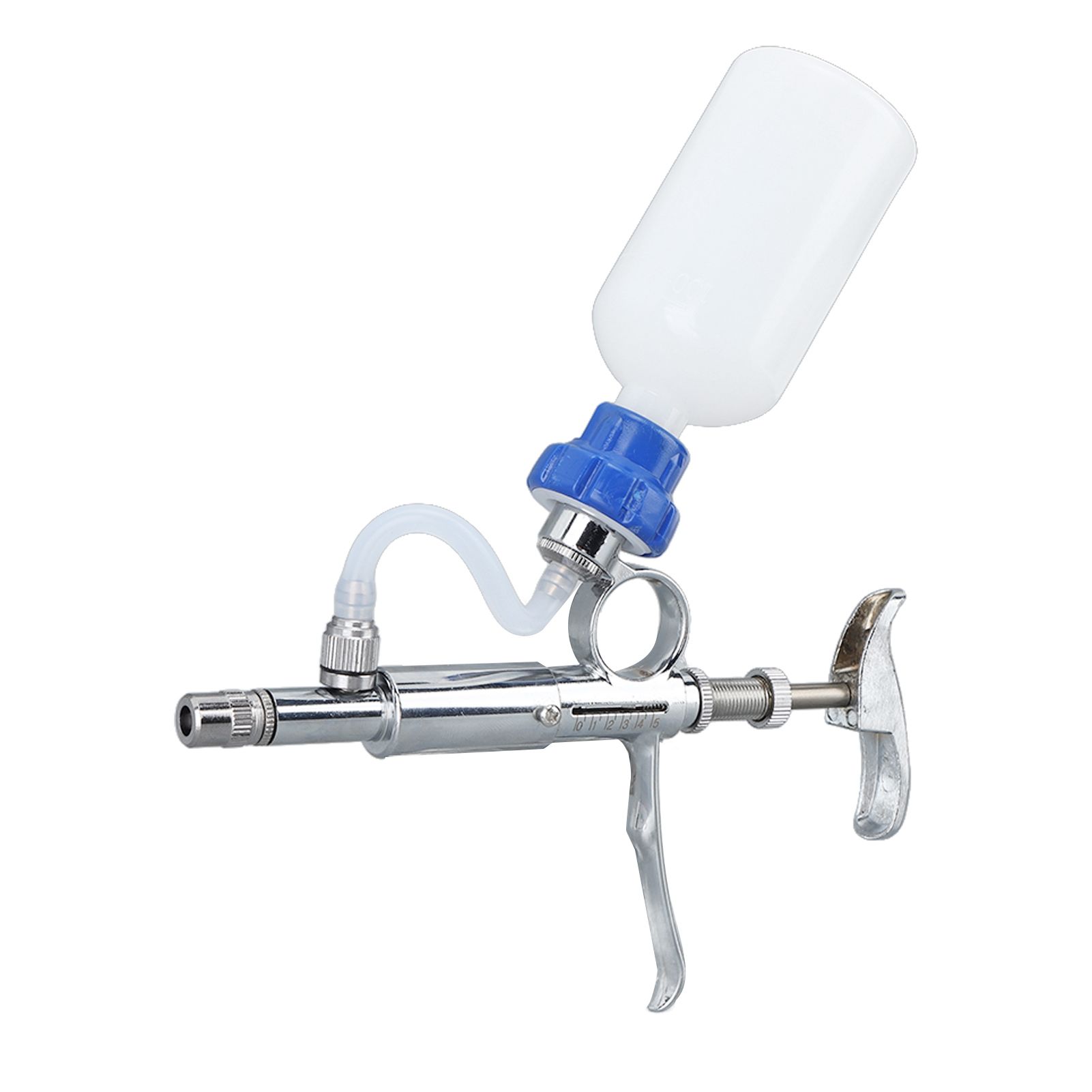 Adjustable Continuous Injection Syringe Stainless Steel Plastic Animal Syringe 5ml Detachable Animal Syringe for Home Farm - Image 5