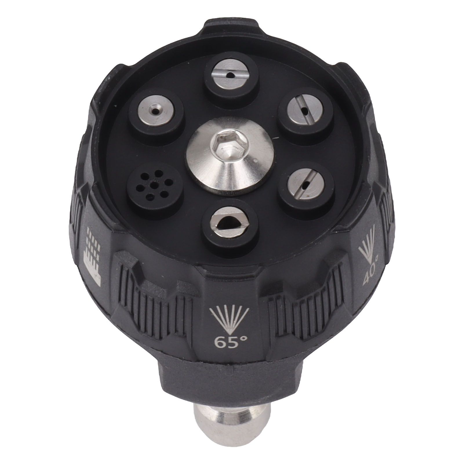 Pressure Washer Spray Nozzle 6 in 1 Multifunctional Adjustable Nozzle 1/4 Plug Interface Connect Tip Black - Image 2
